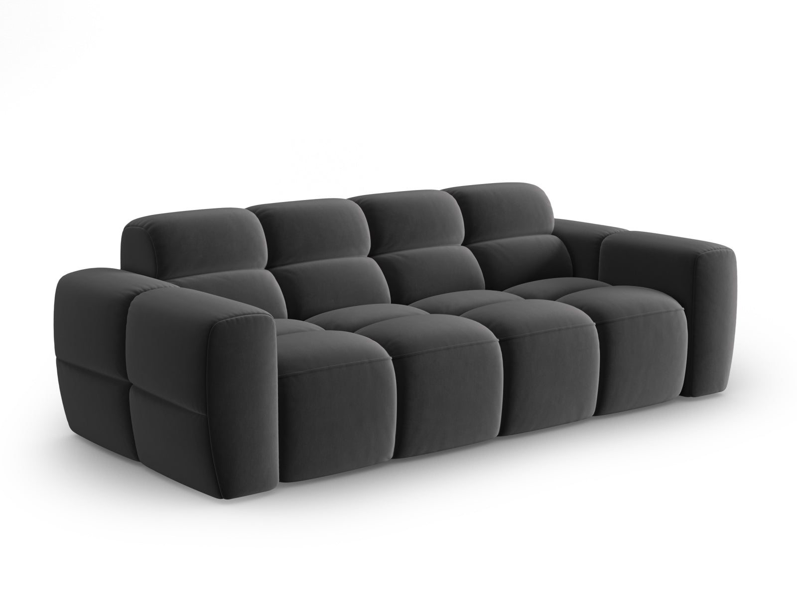 Lisa Velour Sofa 3 Sitzer in Dark Grey präsentiert im Onlineshop von KAQTU Design AG. 3er Sofa ist von Micadoni