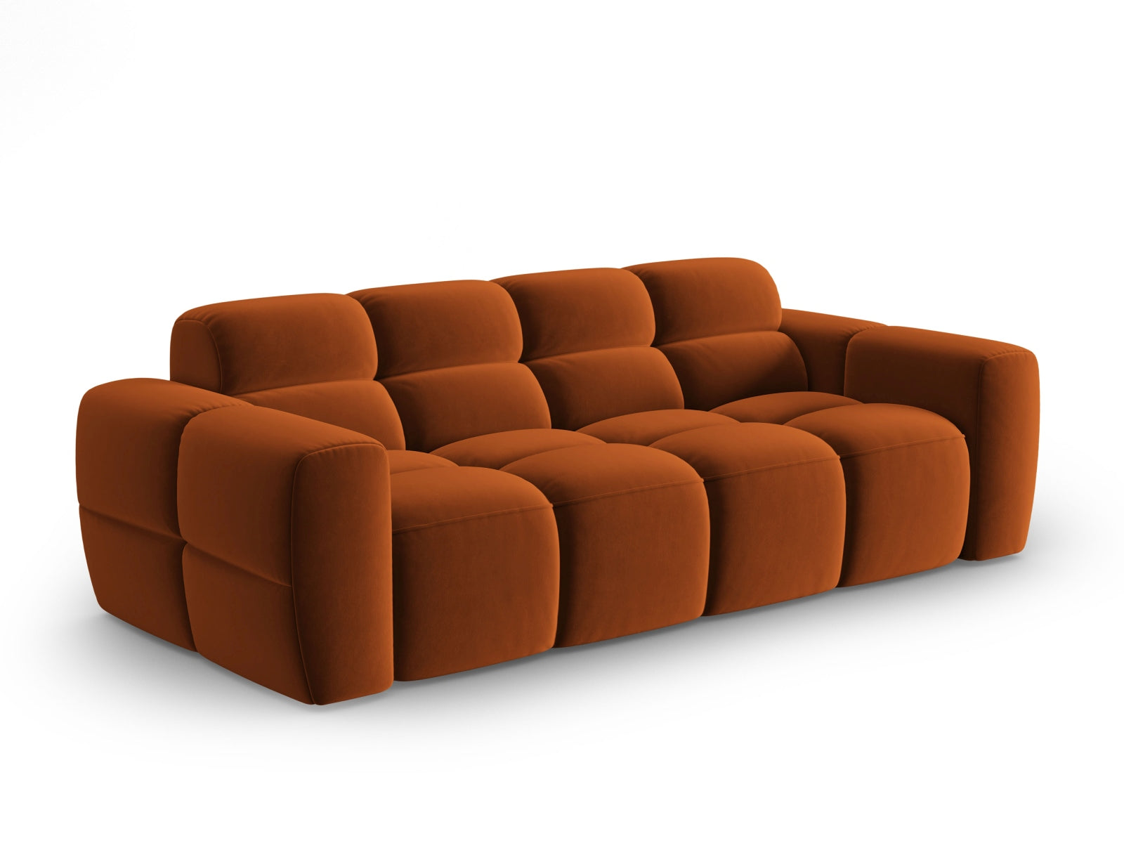 Lisa Velour Sofa 3 Sitzer in Terracotta präsentiert im Onlineshop von KAQTU Design AG. 3er Sofa ist von Micadoni