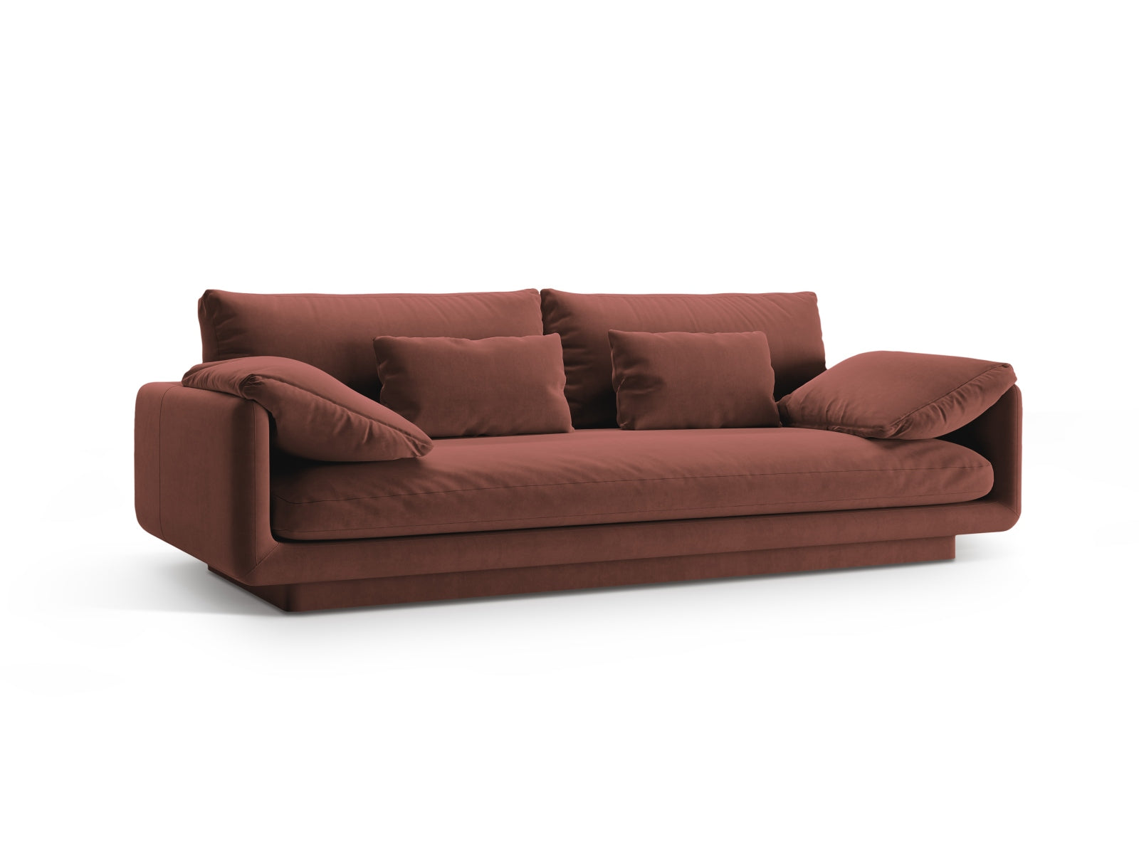 Torino Velour Sofa 3 Sitzer in Cuoio präsentiert im Onlineshop von KAQTU Design AG. 3er Sofa ist von Micadoni