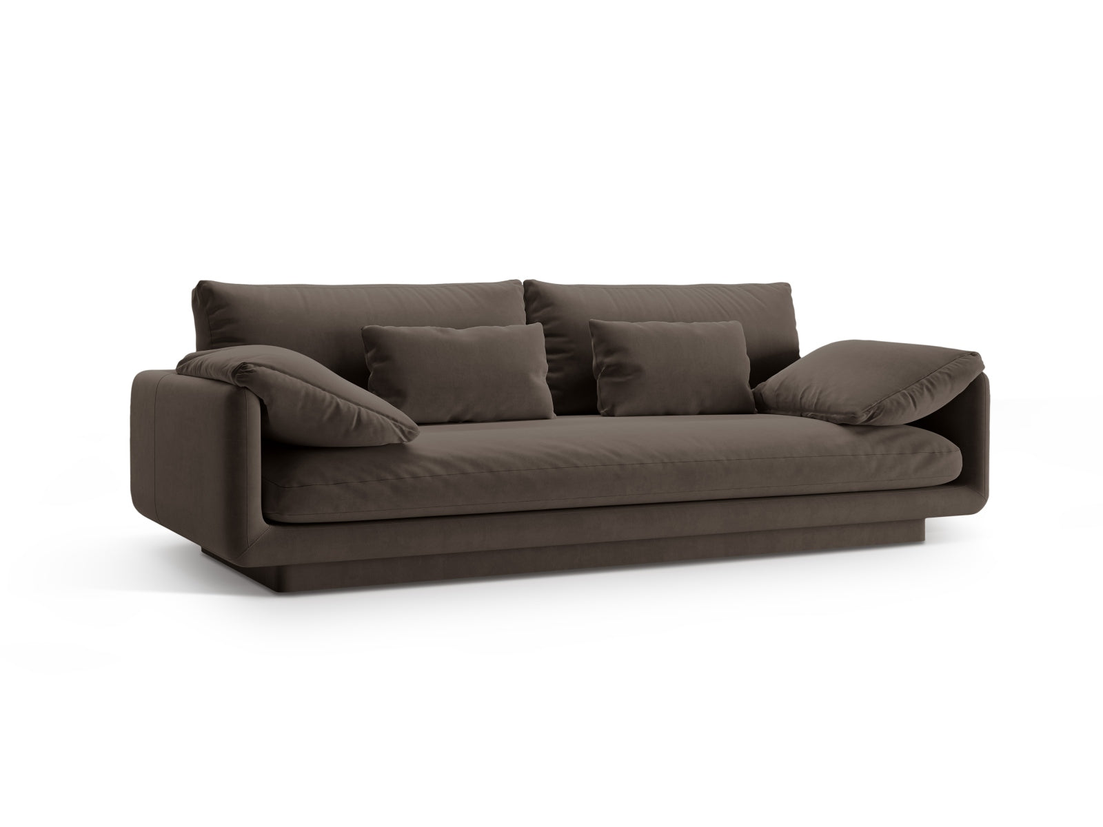 Elegantes Torino Velour Sofa in stilvollem Ebony-Casino, ideal für moderne Wohnräume. Hochwertige Verarbeitung von Micadoni.