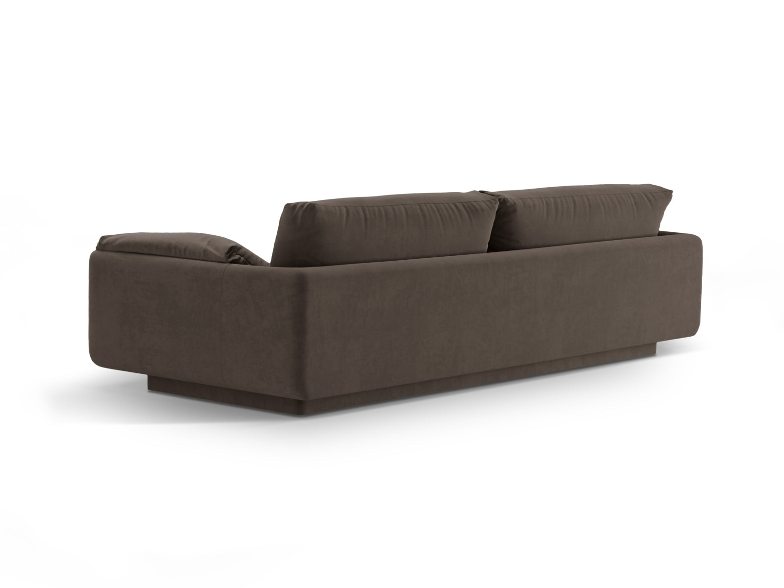 Luxuriöses 3-Sitzer Velour Sofa Torino in edlem Ebony-Casino, perfekt für stilvolle Wohnzimmer. Exquisite Qualität von Micadoni.