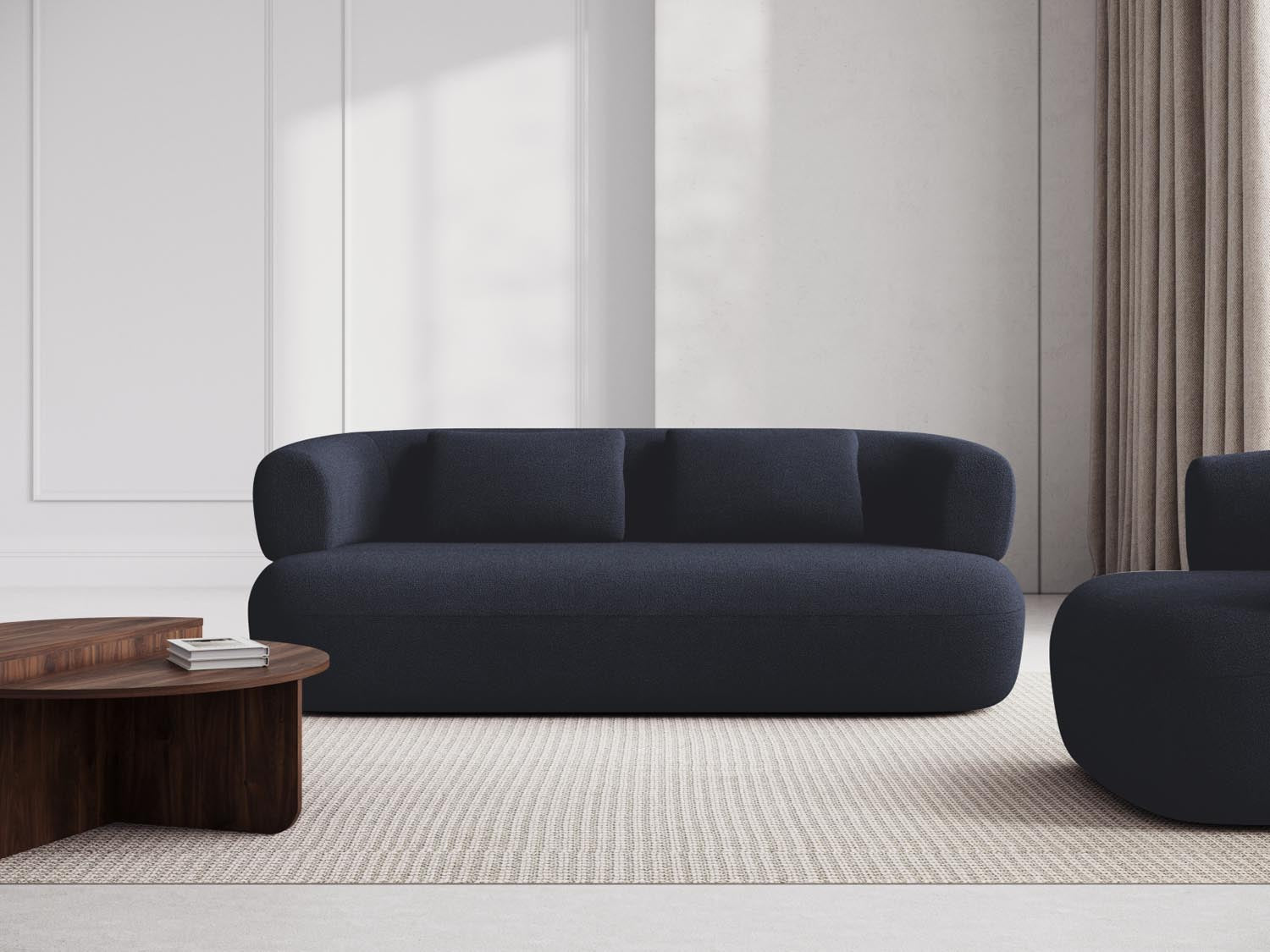 Jenny Boucle Sofa 3 Sitzer in Dark Blue präsentiert im Onlineshop von KAQTU Design AG. 3er Sofa ist von Micadoni