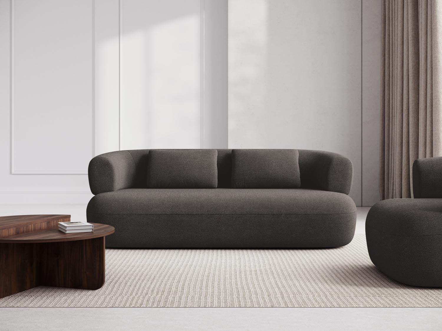 Jenny Boucle Sofa 3 Sitzer in Grey präsentiert im Onlineshop von KAQTU Design AG. 3er Sofa ist von Micadoni