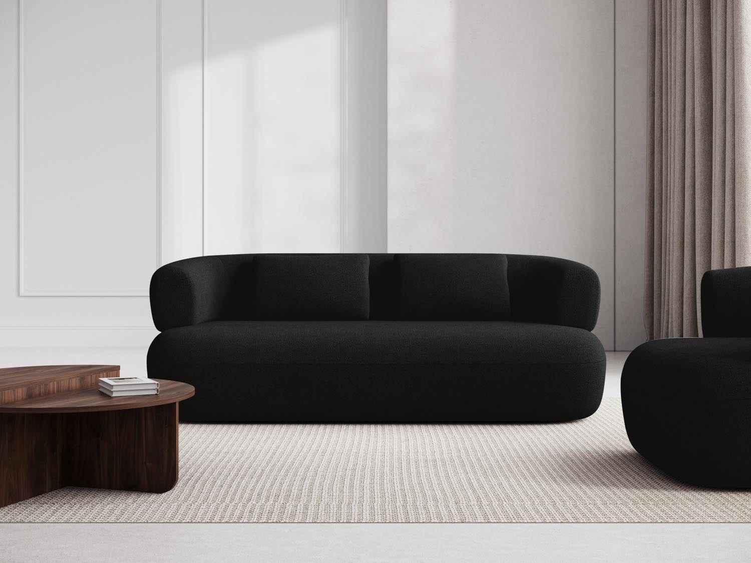 Jenny Boucle Sofa 3 Sitzer in Black präsentiert im Onlineshop von KAQTU Design AG. 3er Sofa ist von Micadoni