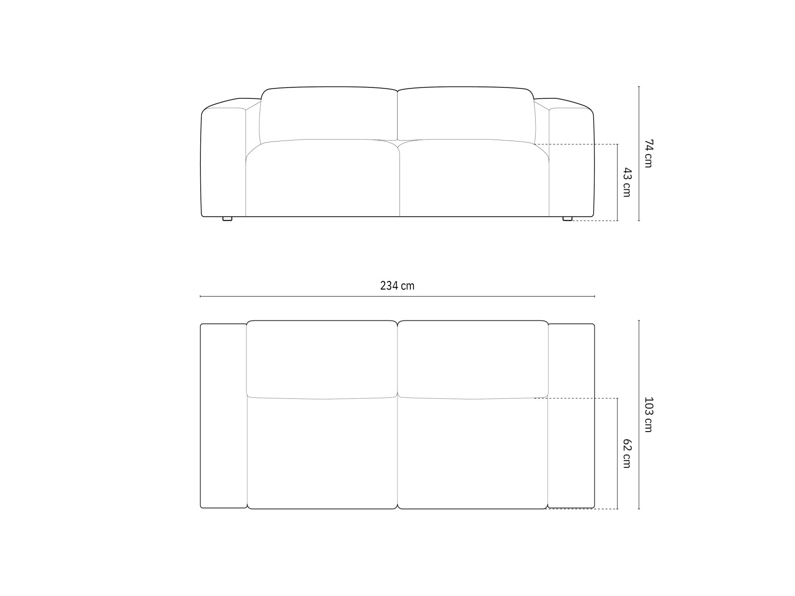 Entdecken Sie das stilvolle Cruz Sofa 3 Sitzer von Micadoni – ideal für Ihr Wohnzimmer, vereint modernes Design und erstklassigen Komfort.
