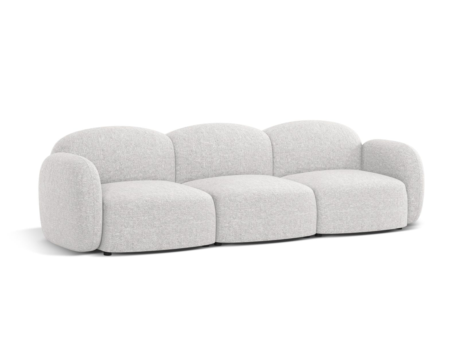 Elegantes 3-Sitzer Sofa Blair in stilvollem Silver-Eden, ideal für moderne Wohnräume, erhältlich bei KAQTU Design AG.