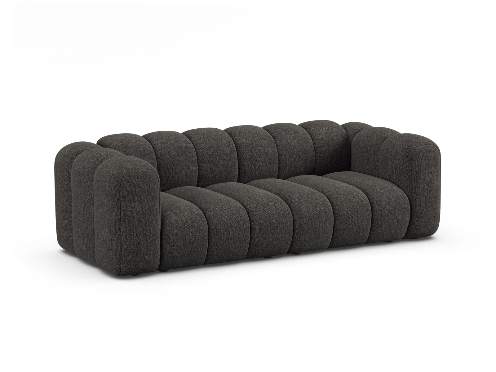 Elegantes 3-Sitzer Sofa Lupine in Dunkelgrau von Micadoni, ideal für stilvolle Wohnräume und gemütliche Abende.
