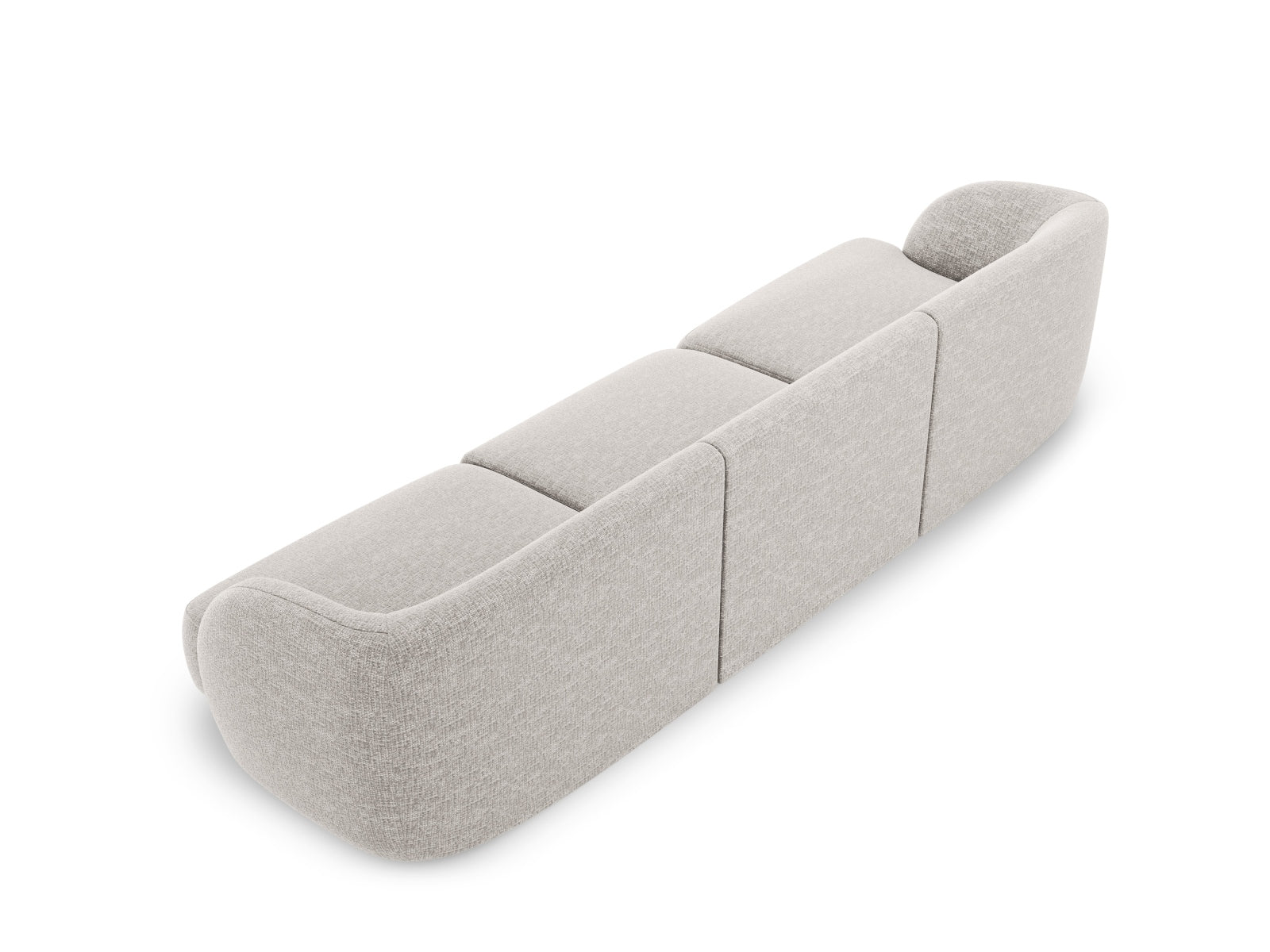 Modernes 3-Sitzer Sofa Miley in Silver-Eden, vereint Komfort und Stil für ein einladendes Wohnambiente.
