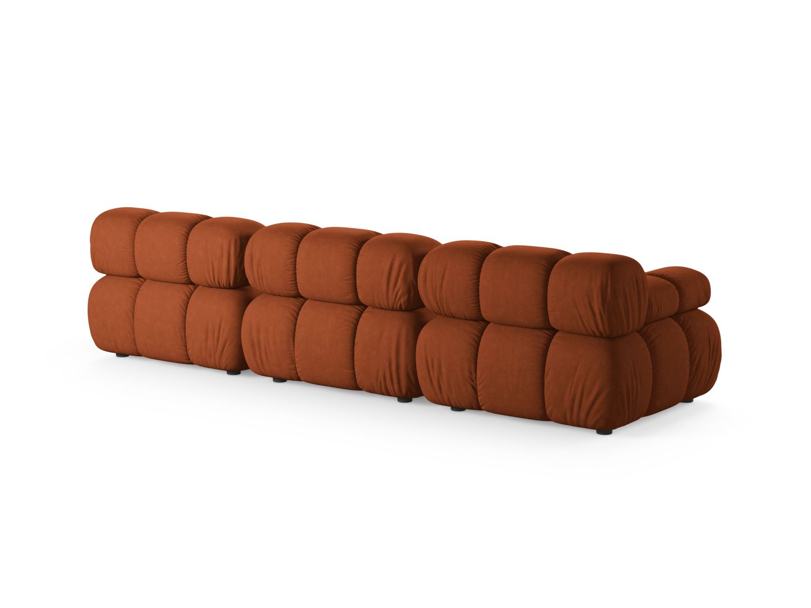 Elegantes 3-Sitzer Sofa Bellis von Micadoni in stilvollem Brick-Liberty, ideal für gemütliche Abende und zeitgemäße Einrichtung.