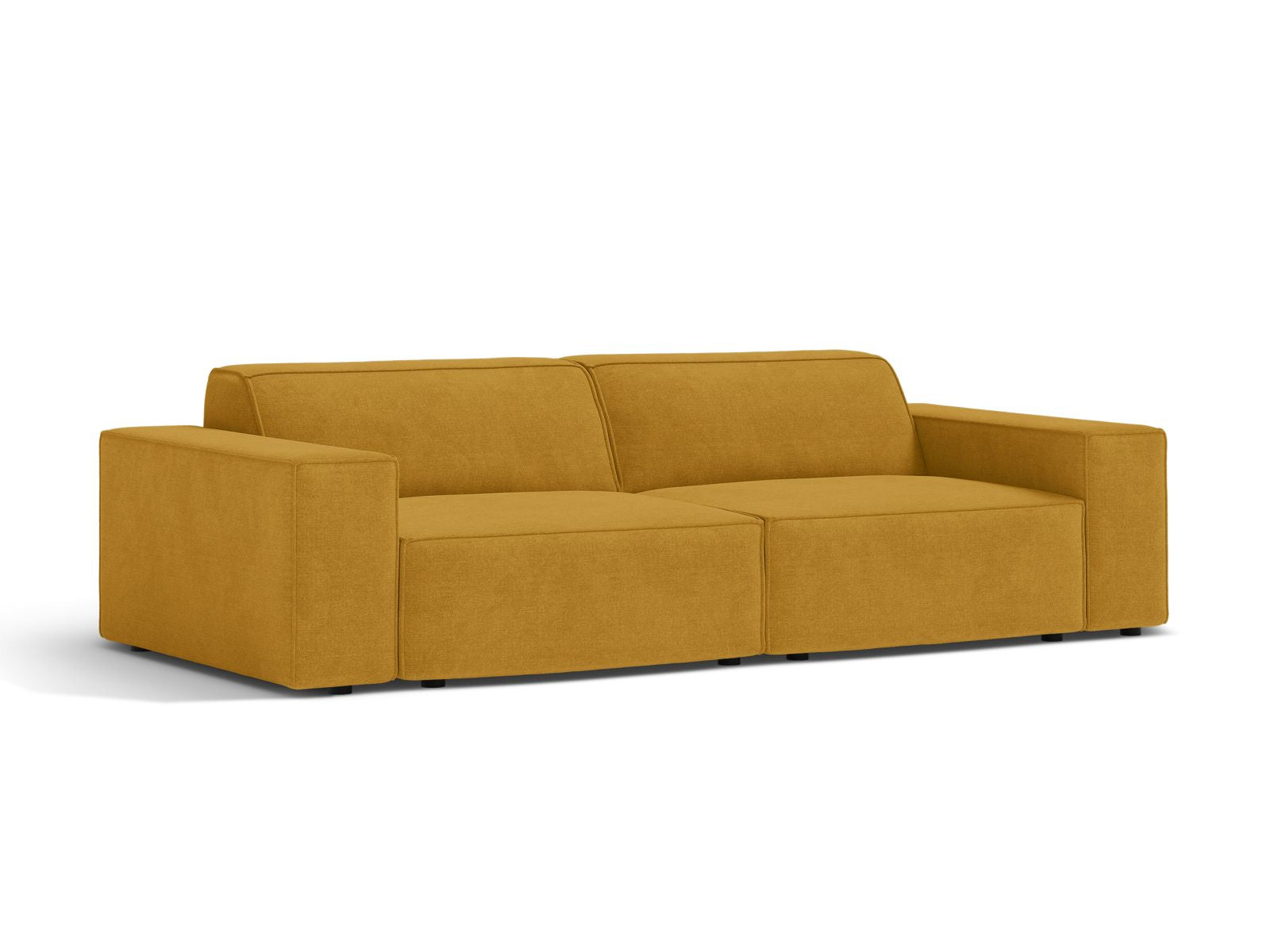 Elegantes 3-Sitzer Sofa Jodie in strahlendem Gelb, ideal für moderne Wohnräume, erhältlich bei KAQTU Design AG.