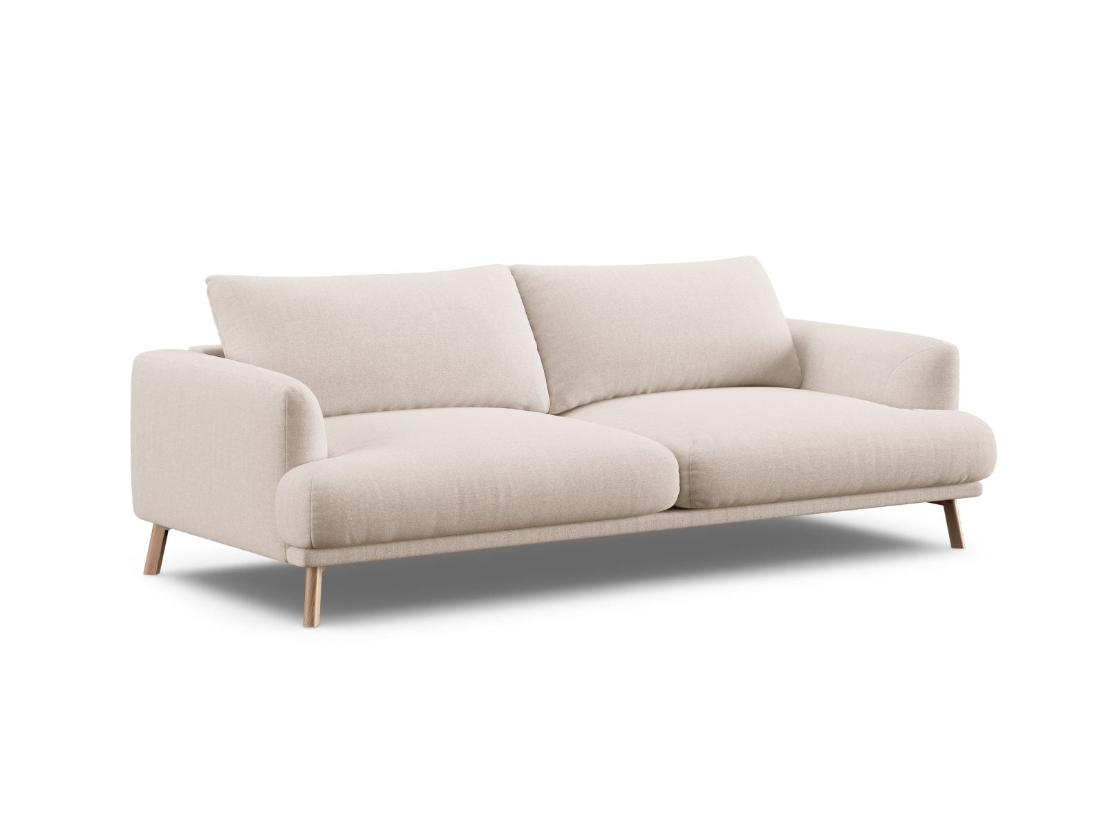 Beige 3-Sitzer Sofa Naomi von Micadoni, stilvolles und modernes Design, ideal für jedes Wohnzimmer, präsentiert von KAQTU Design AG.