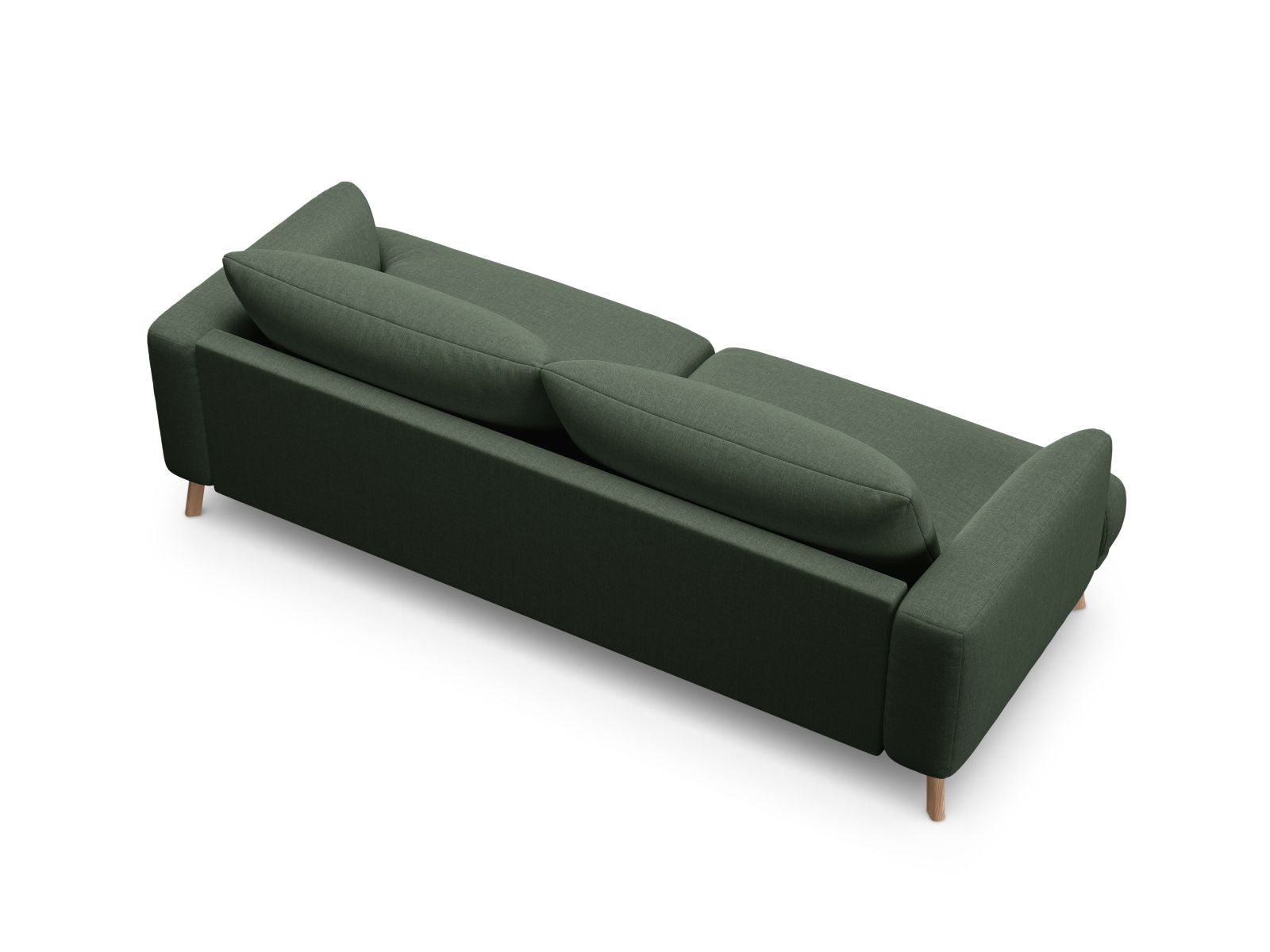 Elegantes 3-Sitzer Sofa Naomi in luxuriösem Moss Green, ideal für moderne Wohnräume und gemütliche Abende mit Freunden und Familie.