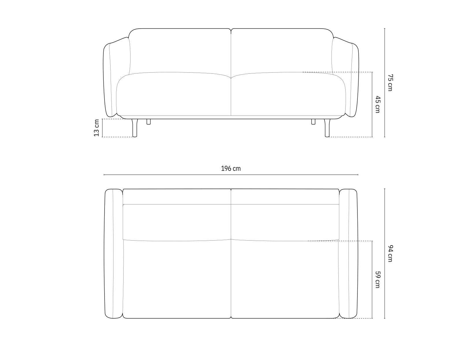 Noomi Sofa 3 Sitzer in Light Grey präsentiert im Onlineshop von KAQTU Design AG. Sofa ist von Micadoni