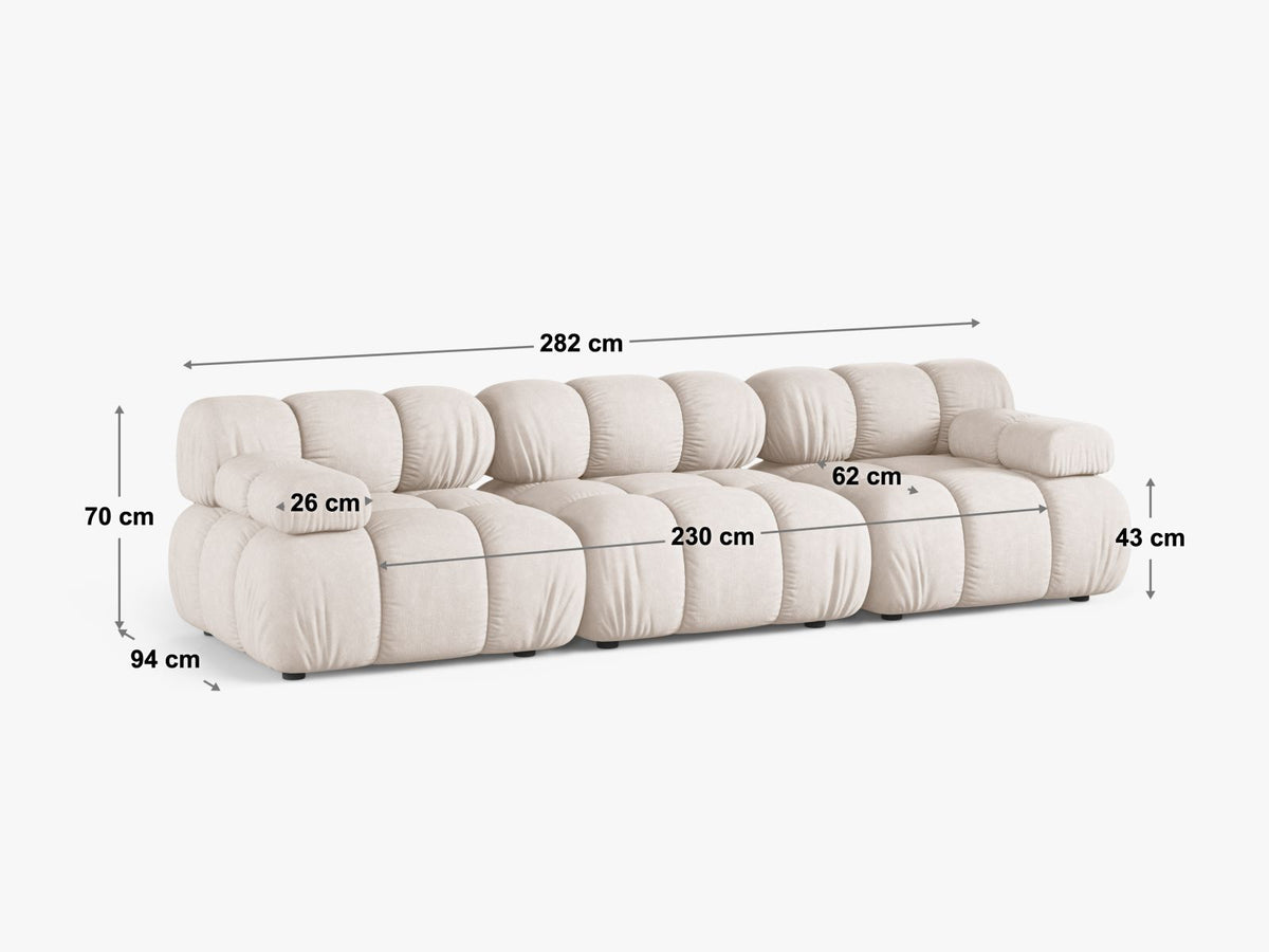 3-Sitzer Modular Sofa Bellis in Light Grey-Venus präsentiert im Onlineshop von KAQTU Design AG. 3er Sofa ist von Micadoni