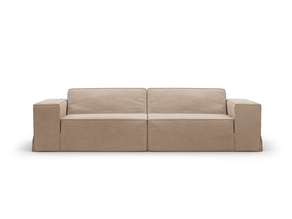 Jodie Modular Sofa 3 Sitzer mit abnehmbaren Bezug in Sand-LINS präsentiert im Onlineshop von KAQTU Design AG. 3er Sofa ist von Micadoni