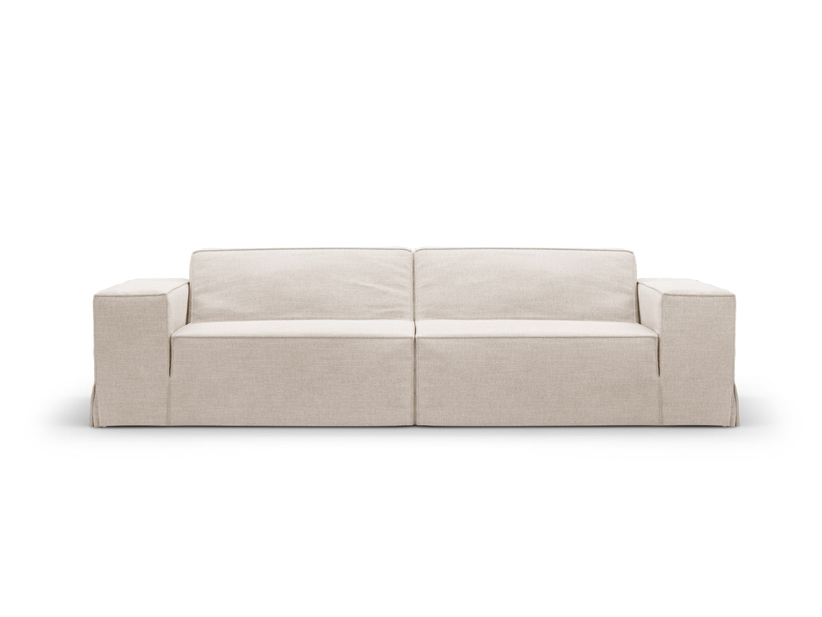 Jodie Modular Sofa 3 Sitzer mit abnehmbaren Bezug in Beige-LINS präsentiert im Onlineshop von KAQTU Design AG. 3er Sofa ist von Micadoni