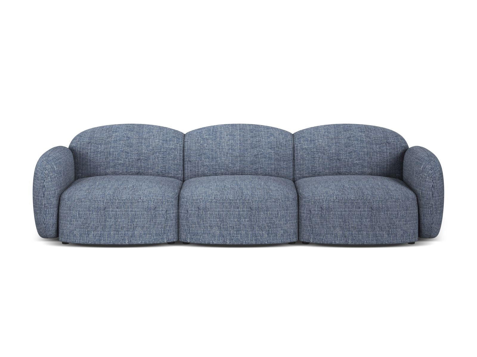 3-Sitzer Sofa Blair in Blue Melange-Baltimore präsentiert im Onlineshop von KAQTU Design AG. 3er Sofa ist von Micadoni