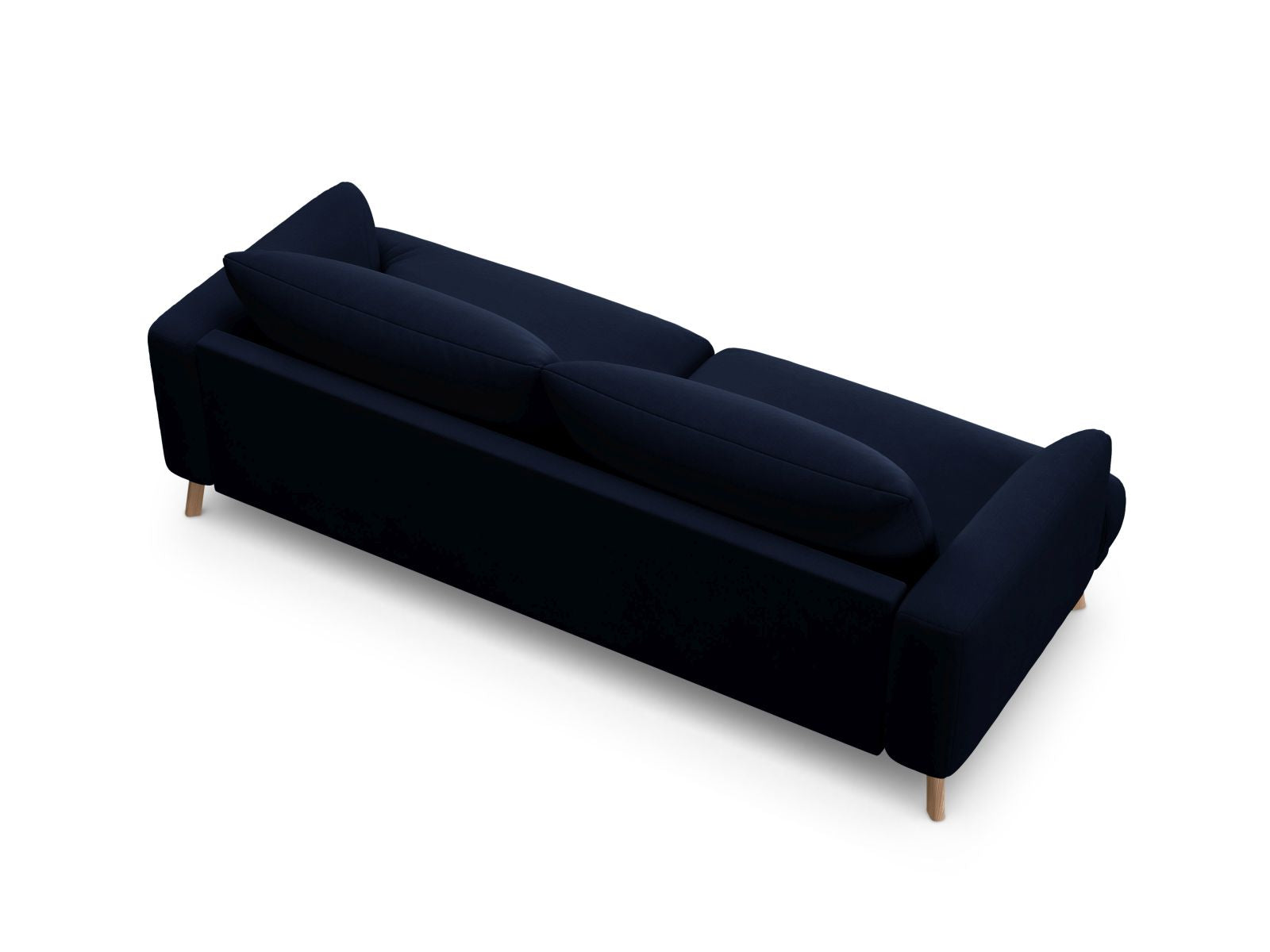 Elegantes 3-Sitzer Sofa Naomi in tiefem Royalblau, ideal für moderne Wohnzimmer, vereint Komfort und zeitgemäßes Design von Micadoni.