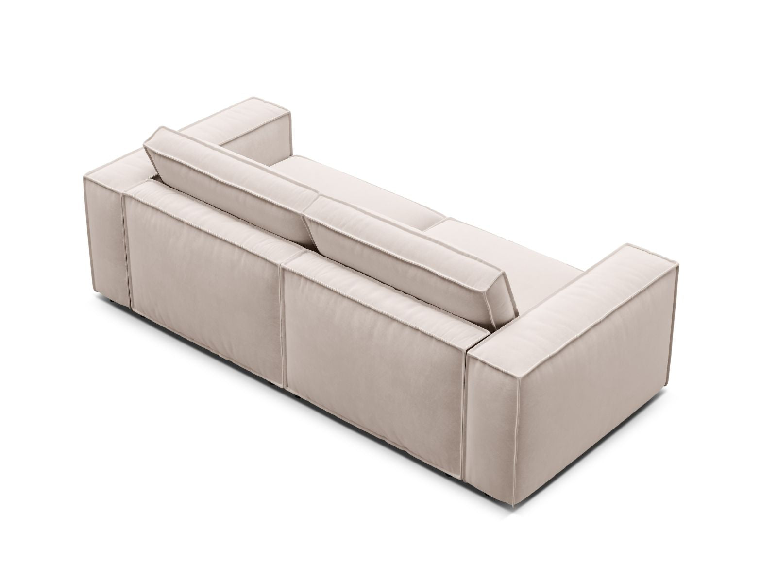 Beige 3-Sitzer Sofa Pola von Micadoni, modernes und komfortables Design, ideal für entspannte Stunden und stilvolle Einrichtung.