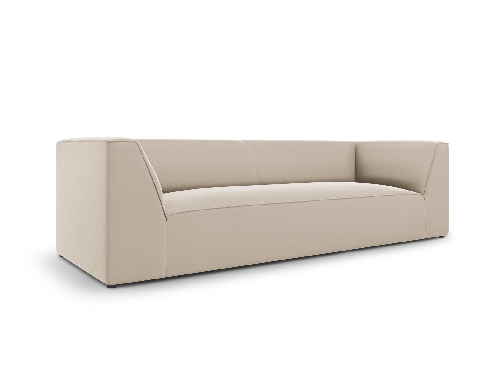 Ruby Velour Sofa 3 Sitzer in Beige präsentiert im Onlineshop von KAQTU Design AG. 3er Sofa ist von Micadoni
