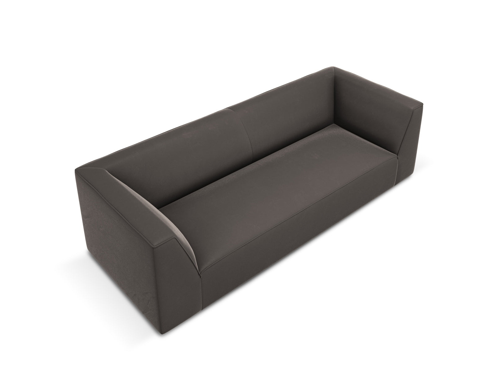 Ruby Velour Sofa 3 Sitzer in Dark Grey präsentiert im Onlineshop von KAQTU Design AG. 3er Sofa ist von Micadoni