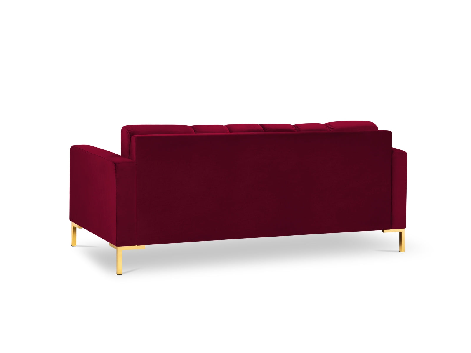 Mamaia Velour Sofa 3 Sitzer in Red/Gold präsentiert im Onlineshop von KAQTU Design AG. 3er Sofa ist von Micadoni