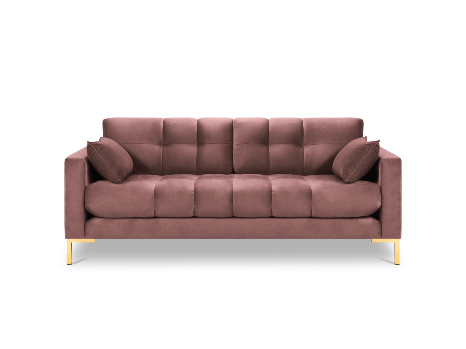 Mamaia Velour Sofa 3 Sitzer in Pink/Gold präsentiert im Onlineshop von KAQTU Design AG. 3er Sofa ist von Micadoni