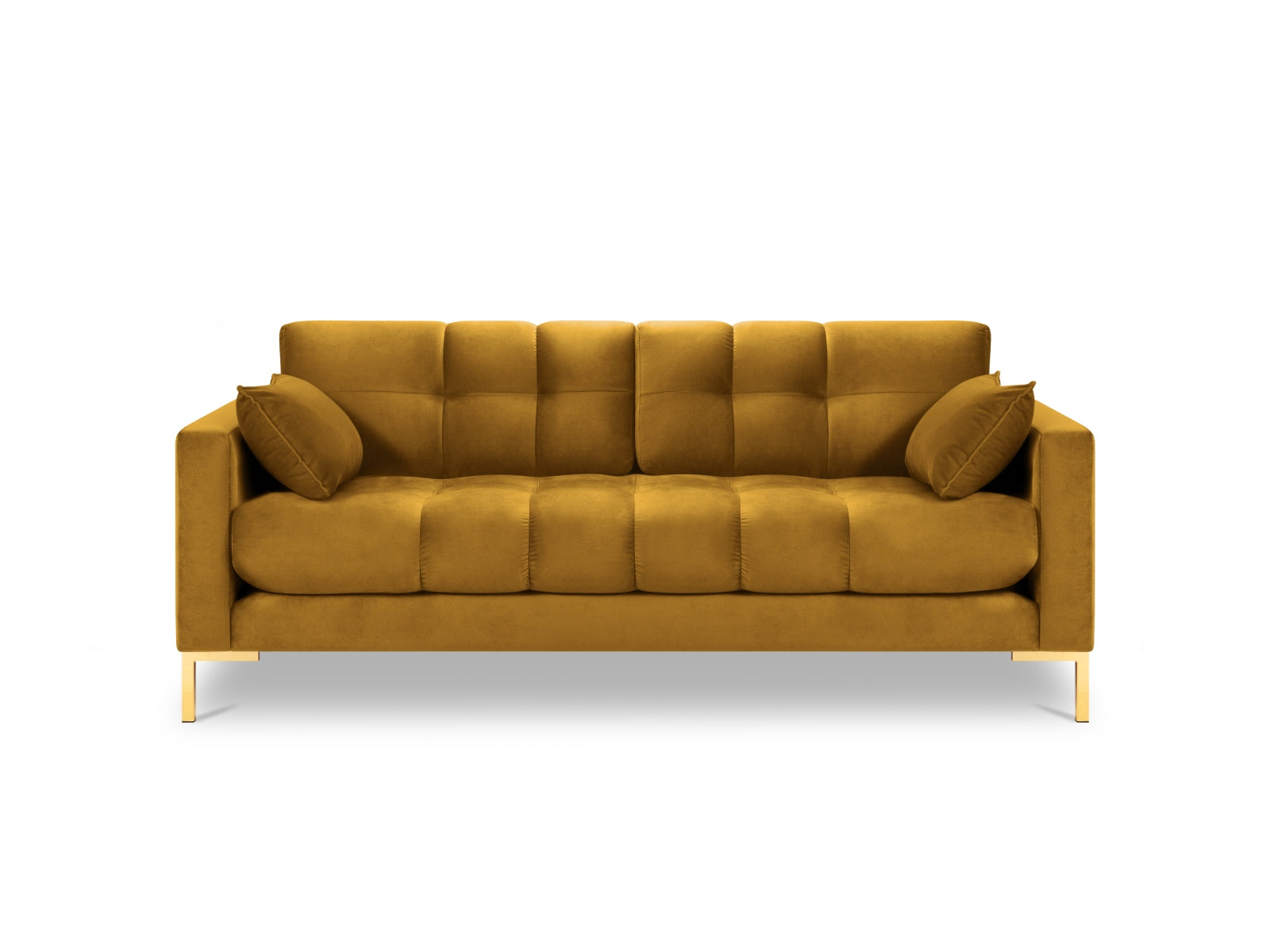 Mamaia Velour Sofa 3 Sitzer in Yellow/Gold präsentiert im Onlineshop von KAQTU Design AG. 3er Sofa ist von Micadoni