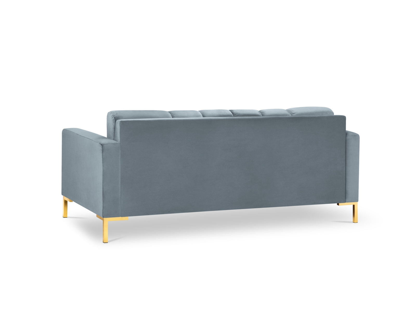Mamaia Velour Sofa 3 Sitzer in Light Blue/Gold präsentiert im Onlineshop von KAQTU Design AG. 3er Sofa ist von Micadoni