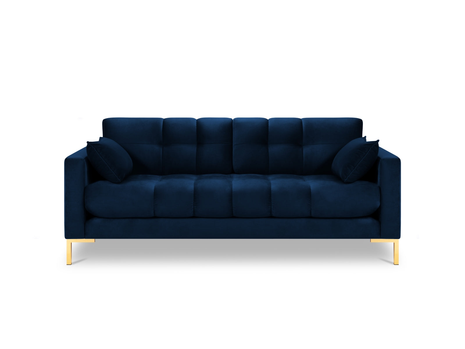 Mamaia Velour Sofa 3 Sitzer in Royal Blue/Gold präsentiert im Onlineshop von KAQTU Design AG. 3er Sofa ist von Micadoni