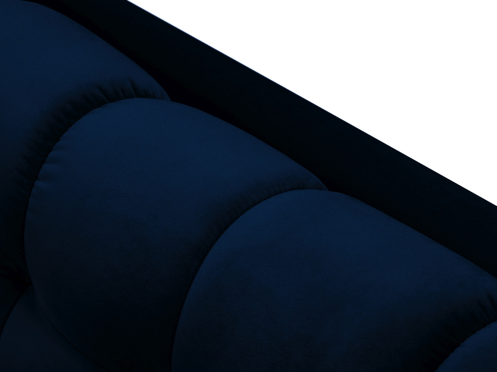Mamaia Velour Sofa 3 Sitzer in Royal Blue/Gold präsentiert im Onlineshop von KAQTU Design AG. 3er Sofa ist von Micadoni