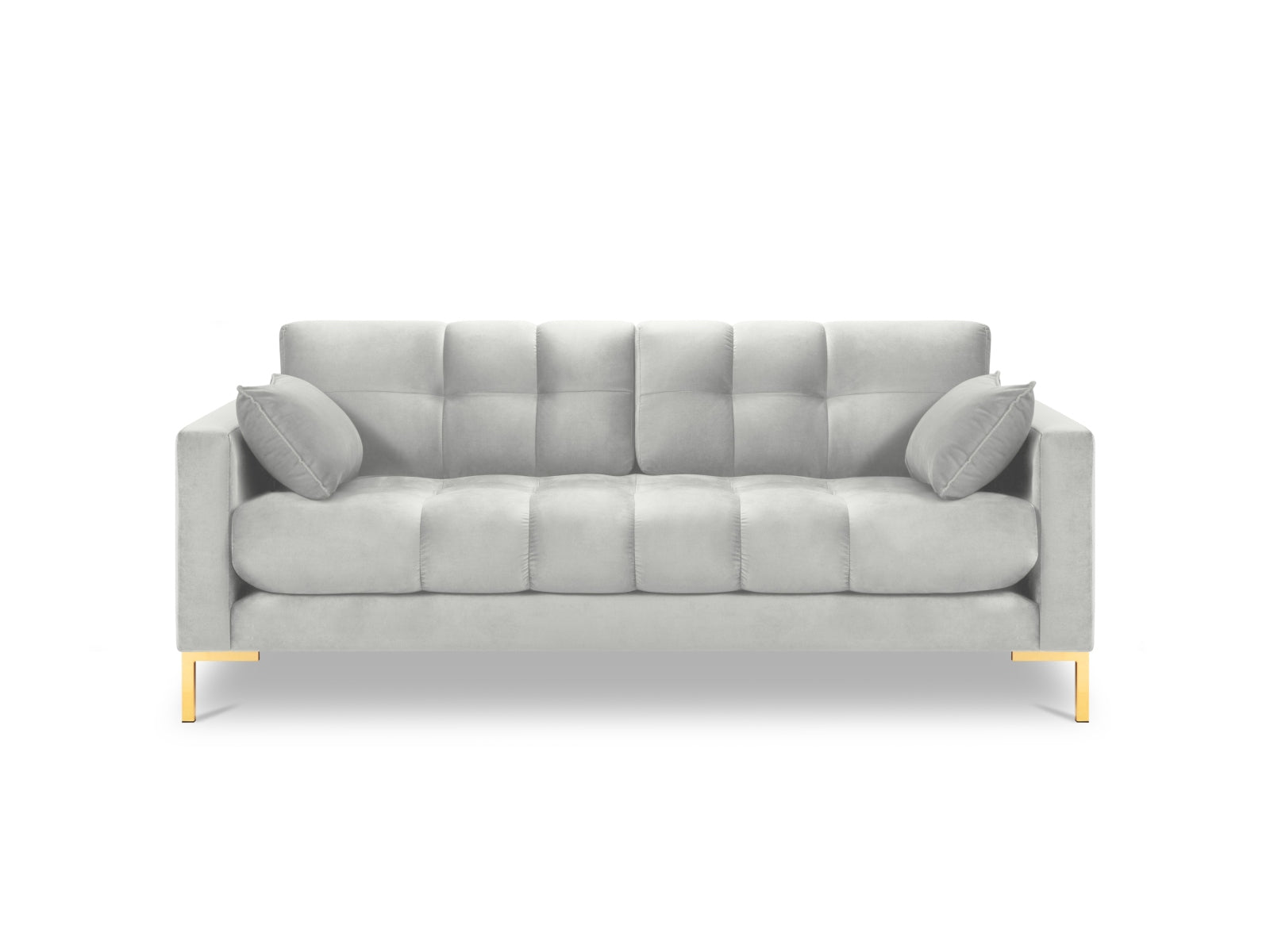 Mamaia Velour Sofa 3 Sitzer in Silver/Gold präsentiert im Onlineshop von KAQTU Design AG. 3er Sofa ist von Micadoni