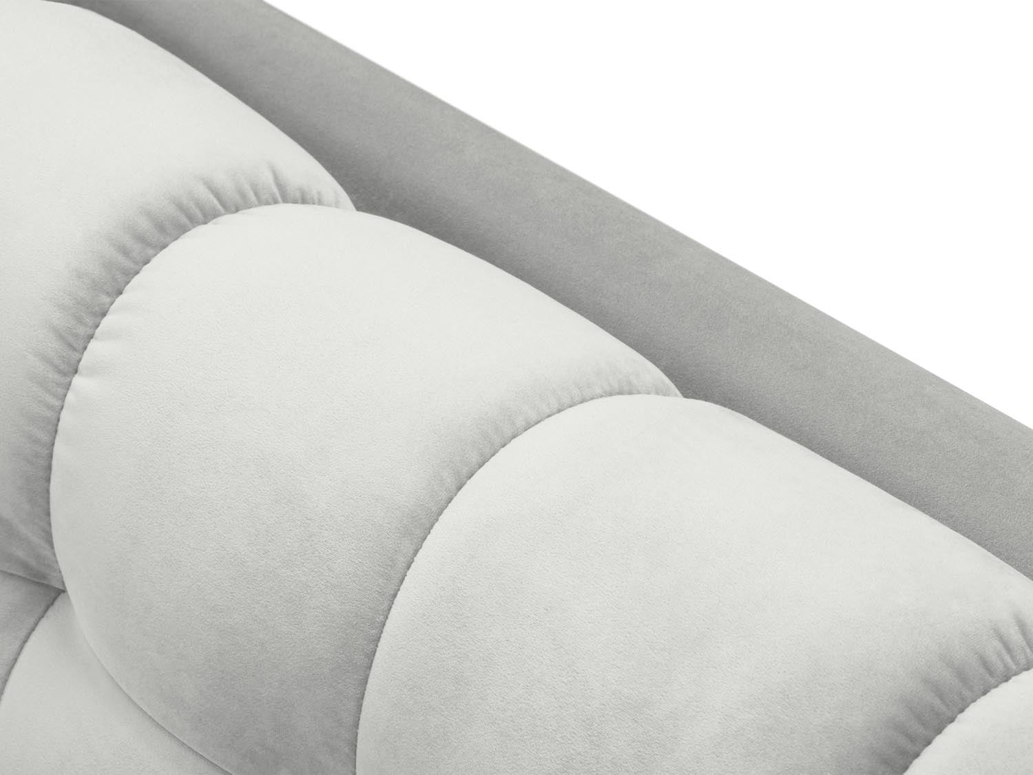 Mamaia Velour Sofa 3 Sitzer in Silver/Gold präsentiert im Onlineshop von KAQTU Design AG. 3er Sofa ist von Micadoni