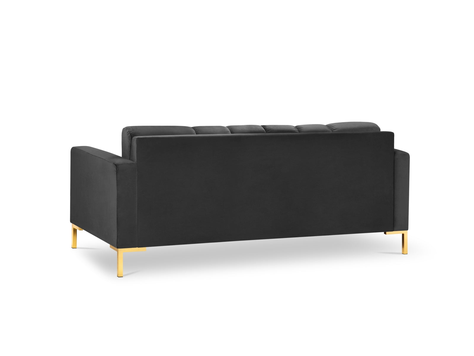 Mamaia Velour Sofa 3 Sitzer in Dark Grey/Gold präsentiert im Onlineshop von KAQTU Design AG. 3er Sofa ist von Micadoni