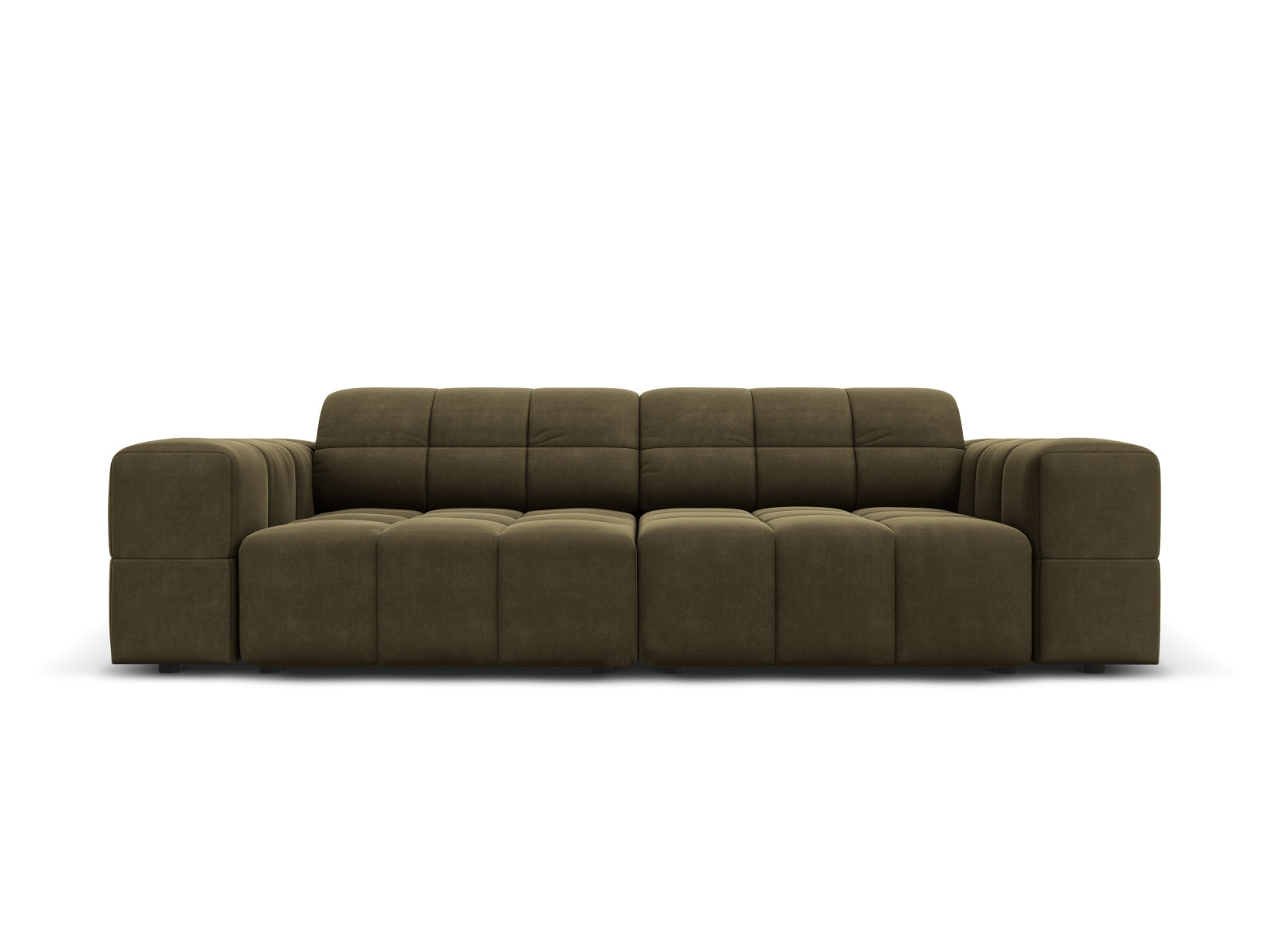 Jennifer Velour Sofa 3 Sitzer in Green präsentiert im Onlineshop von KAQTU Design AG. 3er Sofa ist von Micadoni