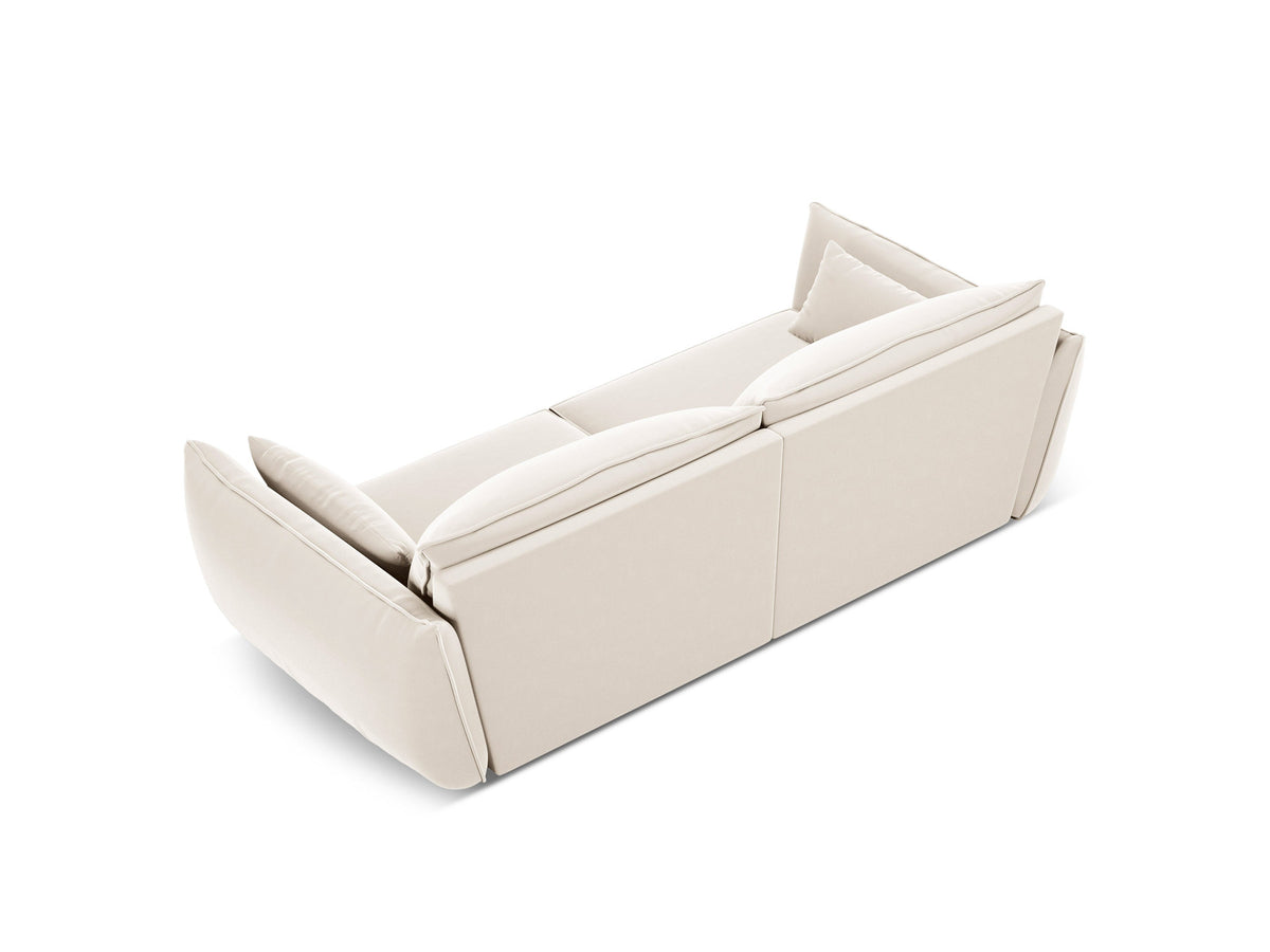 Kaelle Sofa 3 Sitzer in Light Beige-Bluvel präsentiert im Onlineshop von KAQTU Design AG. 3er Sofa ist von Micadoni