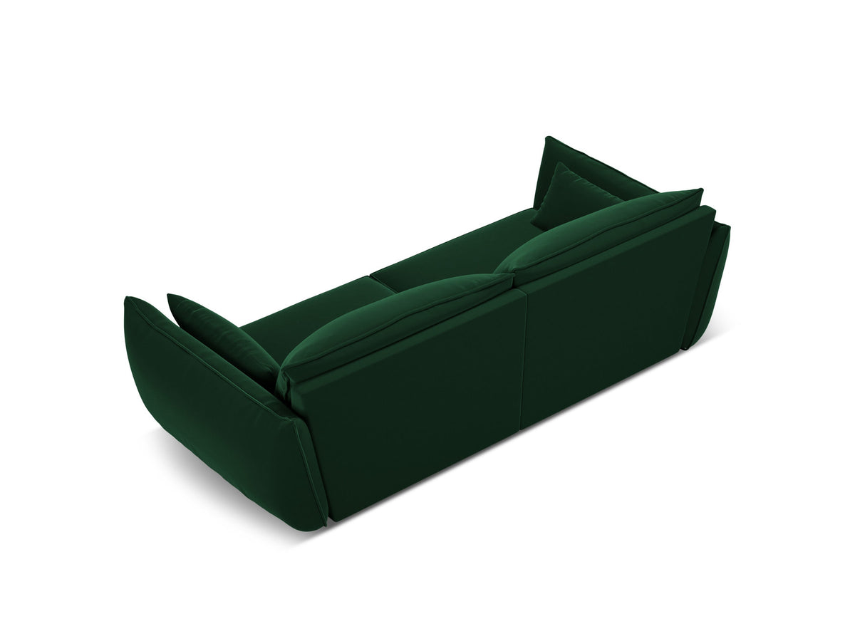 Kaelle Sofa 3 Sitzer in Bottle Green-Bluvel präsentiert im Onlineshop von KAQTU Design AG. 3er Sofa ist von Micadoni