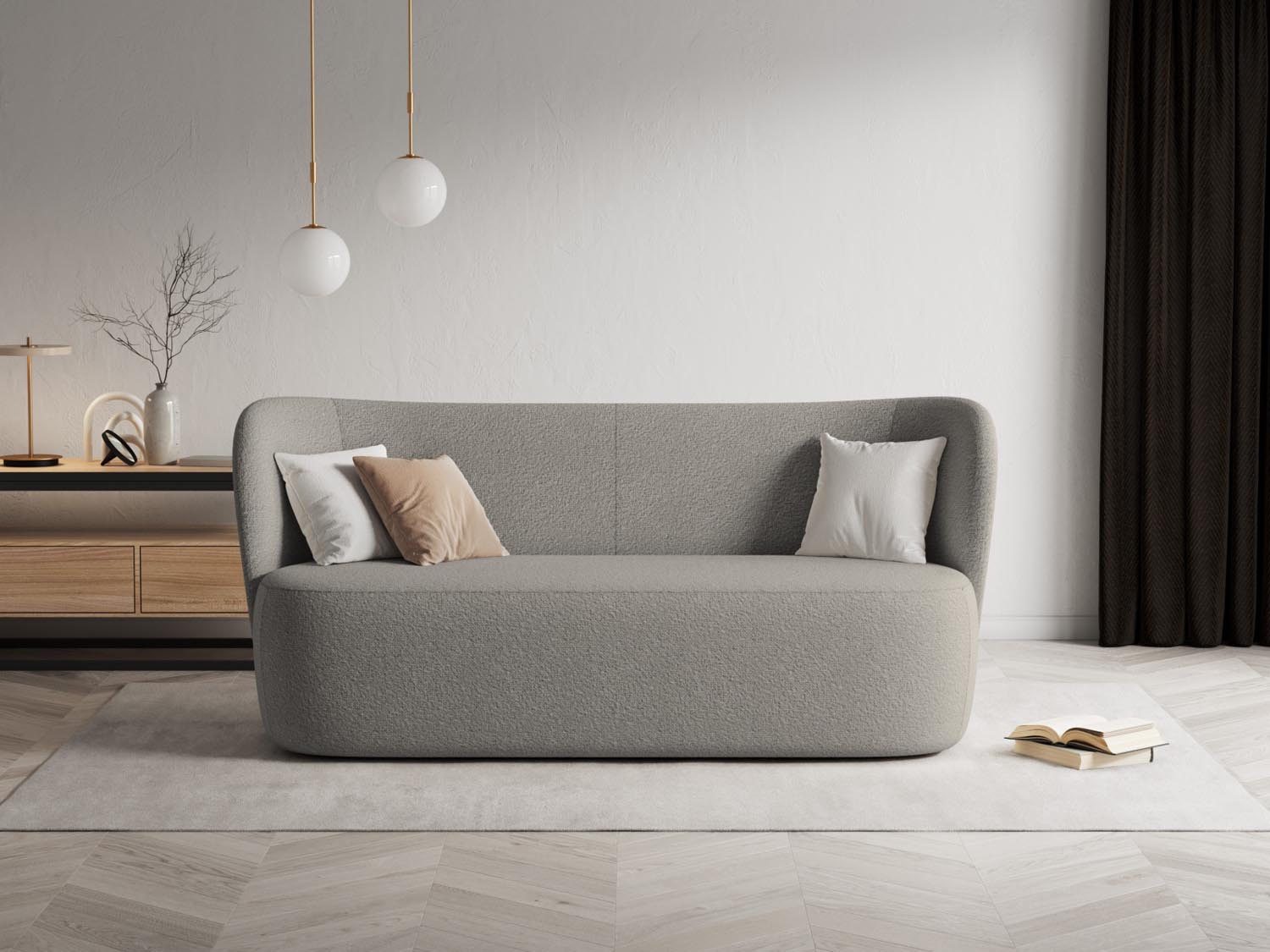 Saamit Boucle Sofa 3 Sitzer in Grey präsentiert im Onlineshop von KAQTU Design AG. 3er Sofa ist von Micadoni