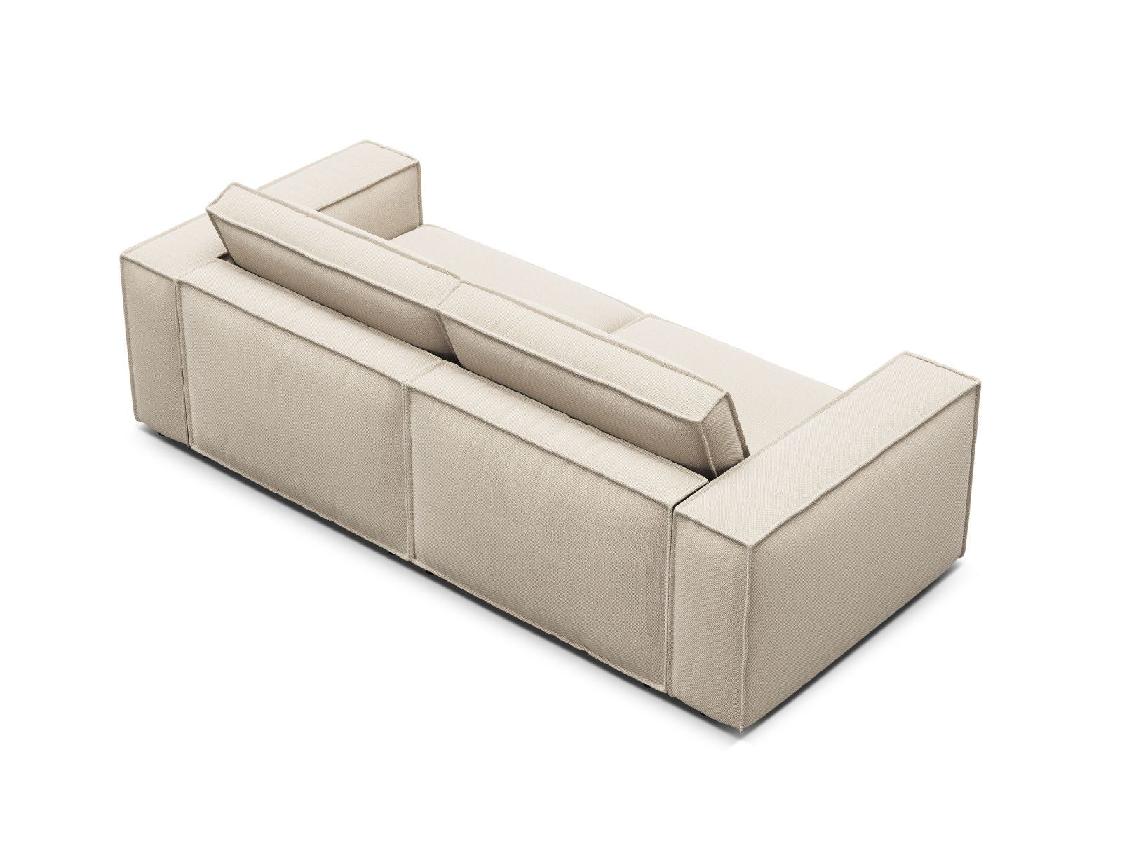Elegantes 3-Sitzer Sofa Pola in Beige von Micadoni, ideal für stilvolle Wohnräume und entspannte Stunden mit Freunden und Familie.