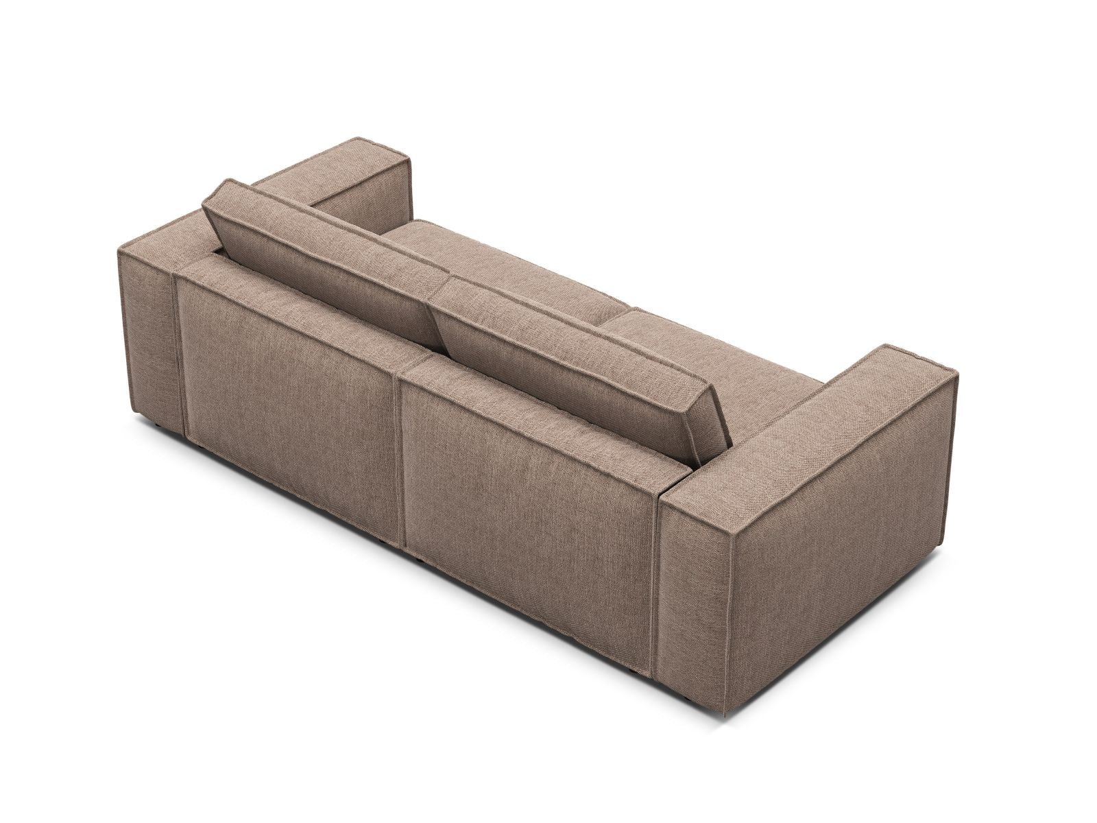 Elegantes 3-Sitzer Sofa Pola von Micadoni, ideal für moderne Wohnräume, vereint Komfort und stilvolles Design in sanften Farben.