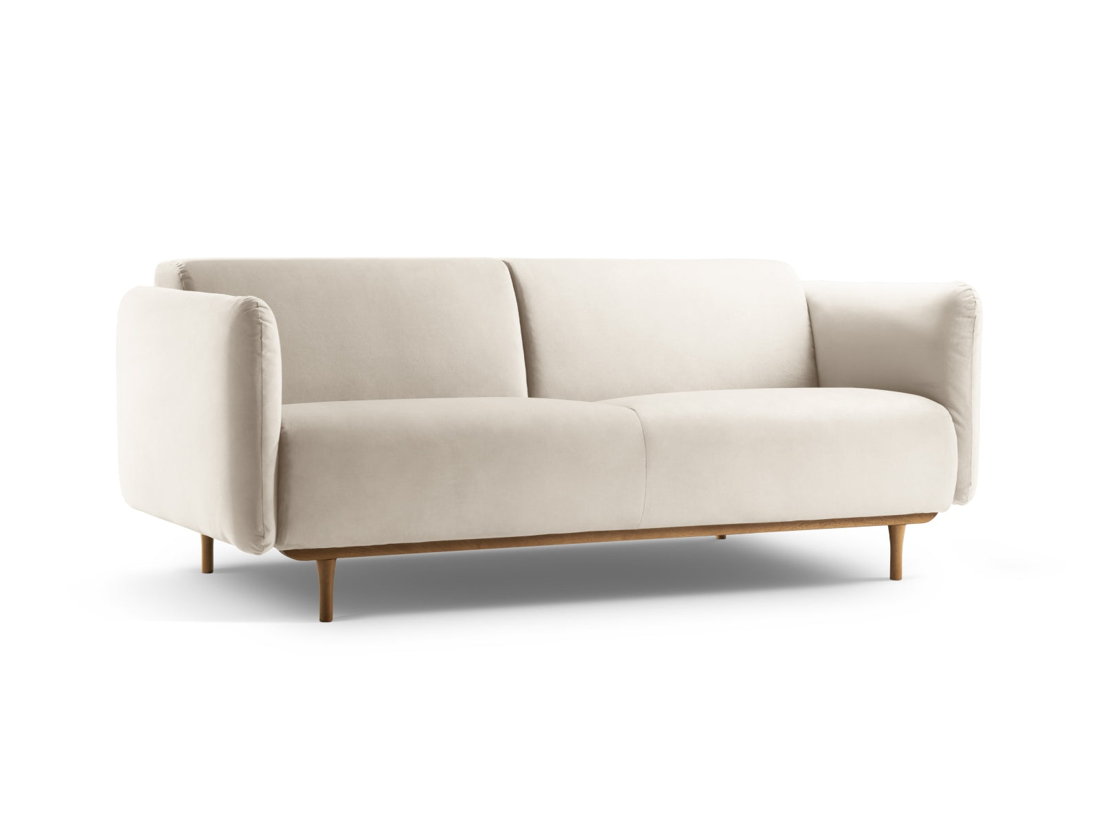 Noomi Velour Sofa 3 Sitzer in Beige präsentiert im Onlineshop von KAQTU Design AG. 3er Sofa ist von Micadoni