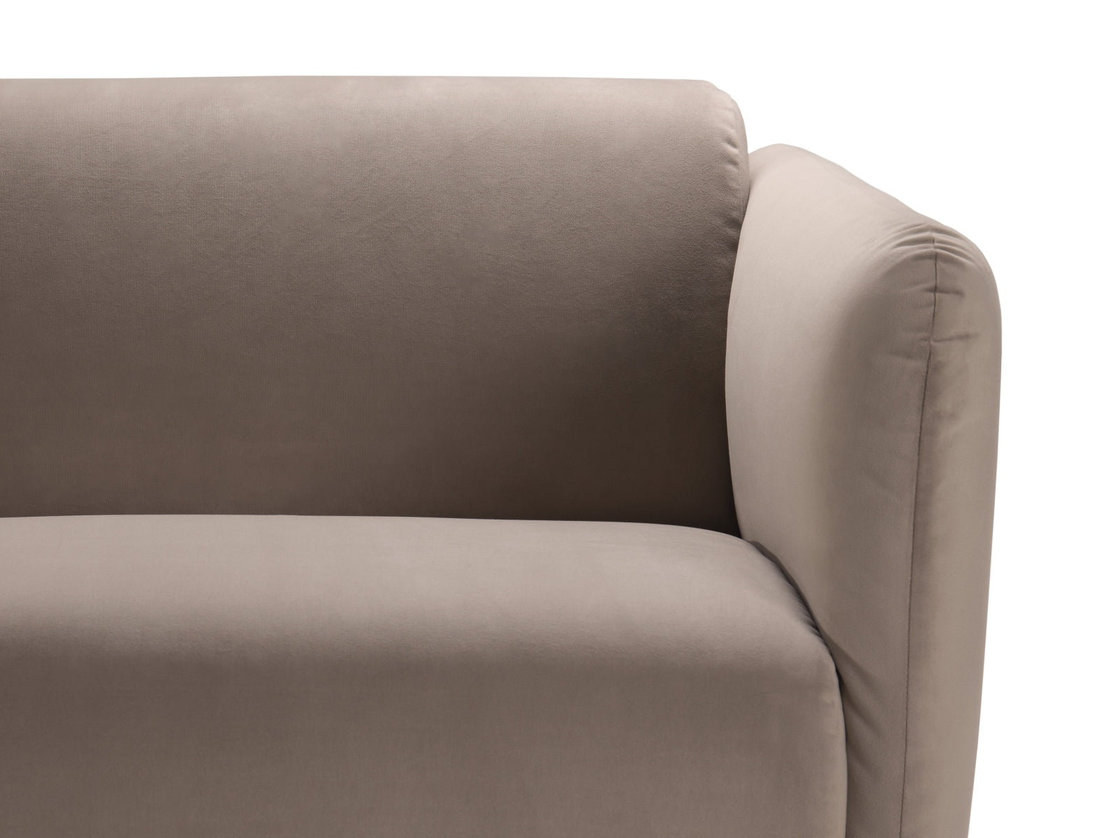 Noomi Velour Sofa 3 Sitzer in Warm grey präsentiert im Onlineshop von KAQTU Design AG. 3er Sofa ist von Micadoni