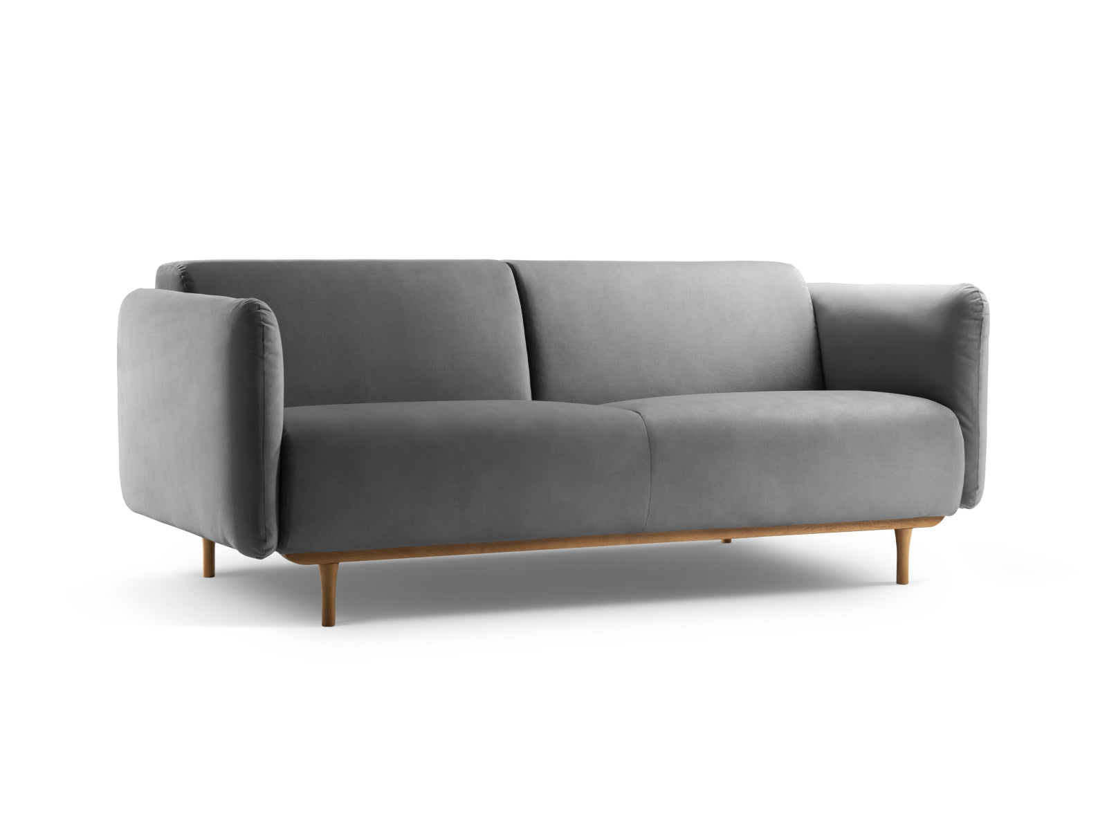 Noomi Velour Sofa 3 Sitzer in Grey präsentiert im Onlineshop von KAQTU Design AG. 3er Sofa ist von Micadoni