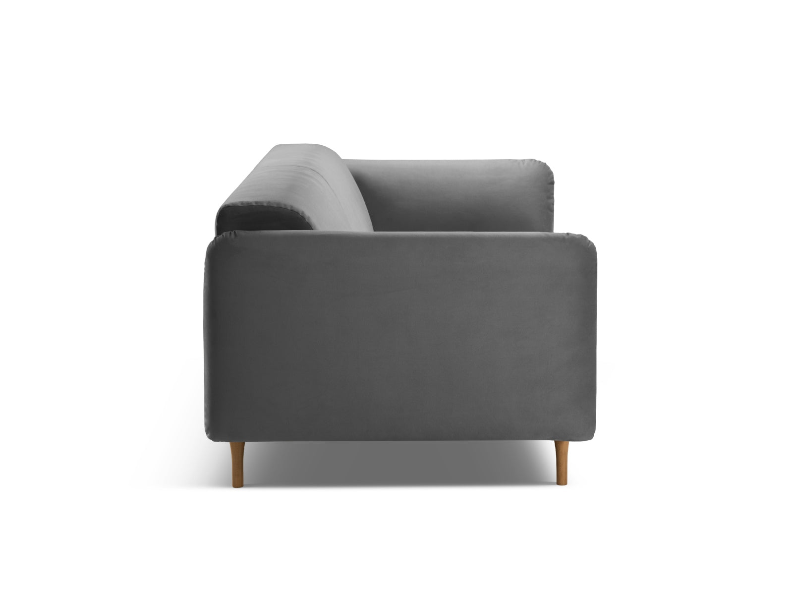 Noomi Velour Sofa 3 Sitzer in Grey präsentiert im Onlineshop von KAQTU Design AG. 3er Sofa ist von Micadoni