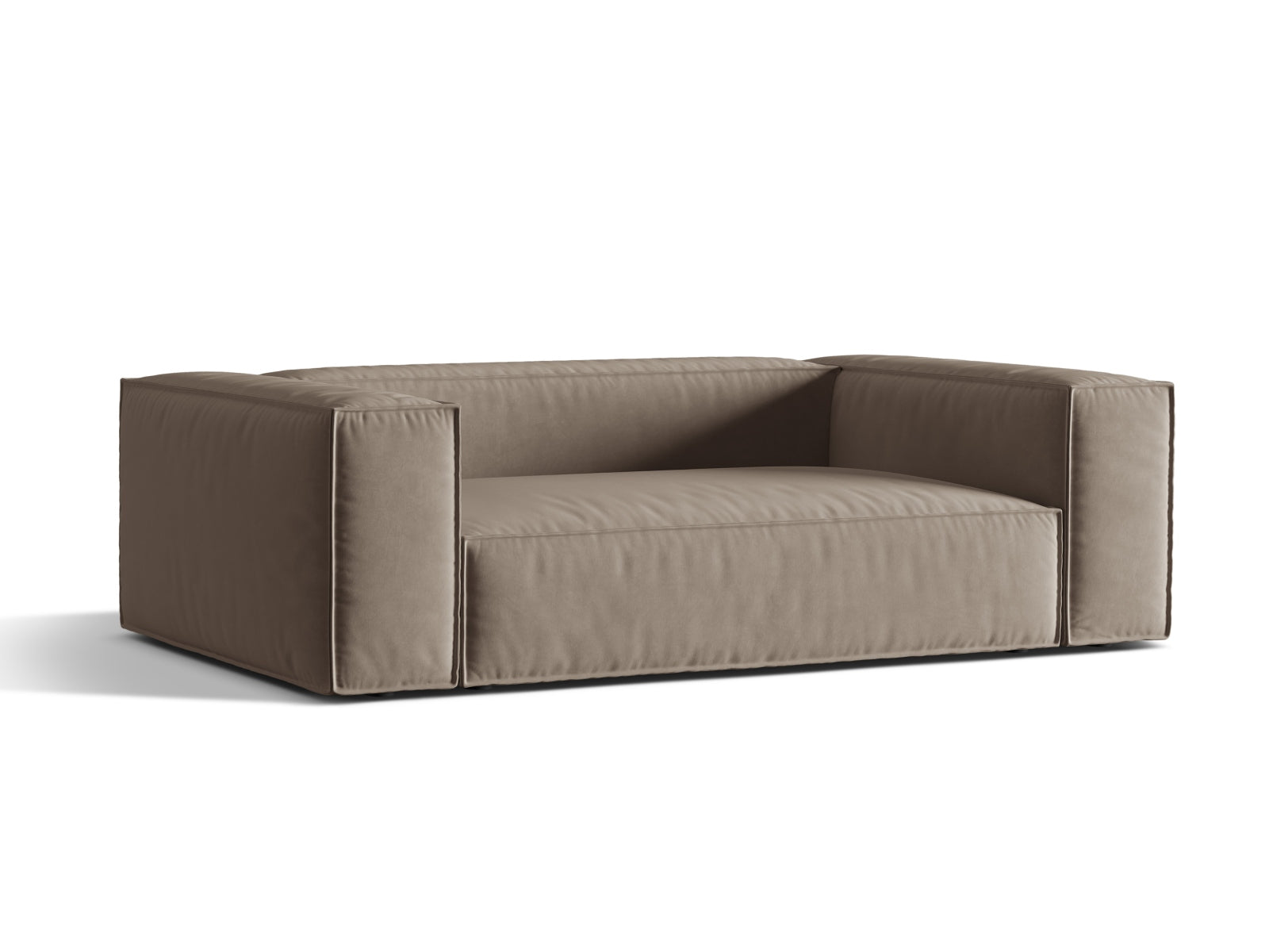Nuria Velour Sofa 3 Sitzer in Warm grey präsentiert im Onlineshop von KAQTU Design AG. 3er Sofa ist von Micadoni