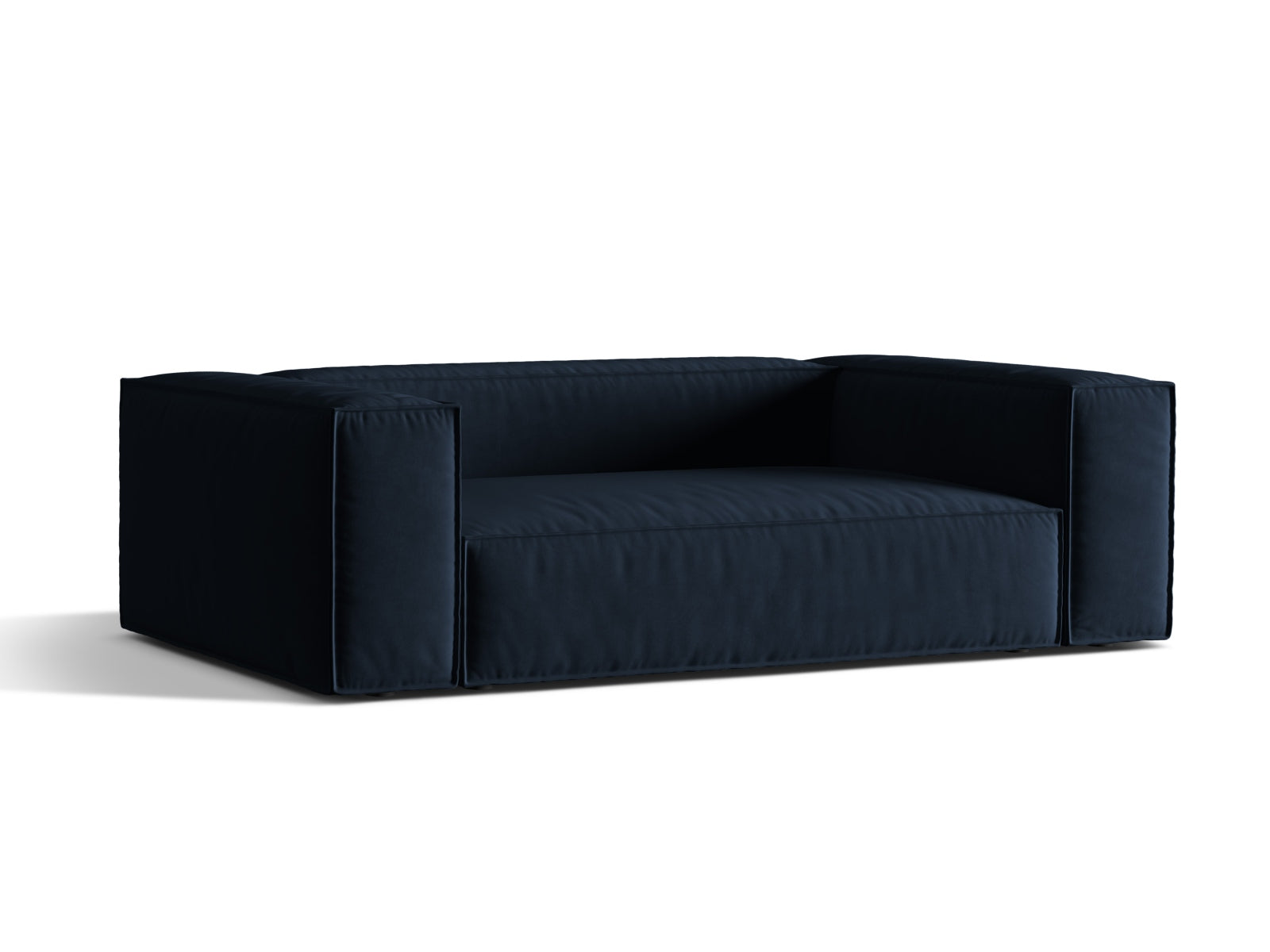 Nuria Velour Sofa 3 Sitzer in Dark Blue präsentiert im Onlineshop von KAQTU Design AG. 3er Sofa ist von Micadoni