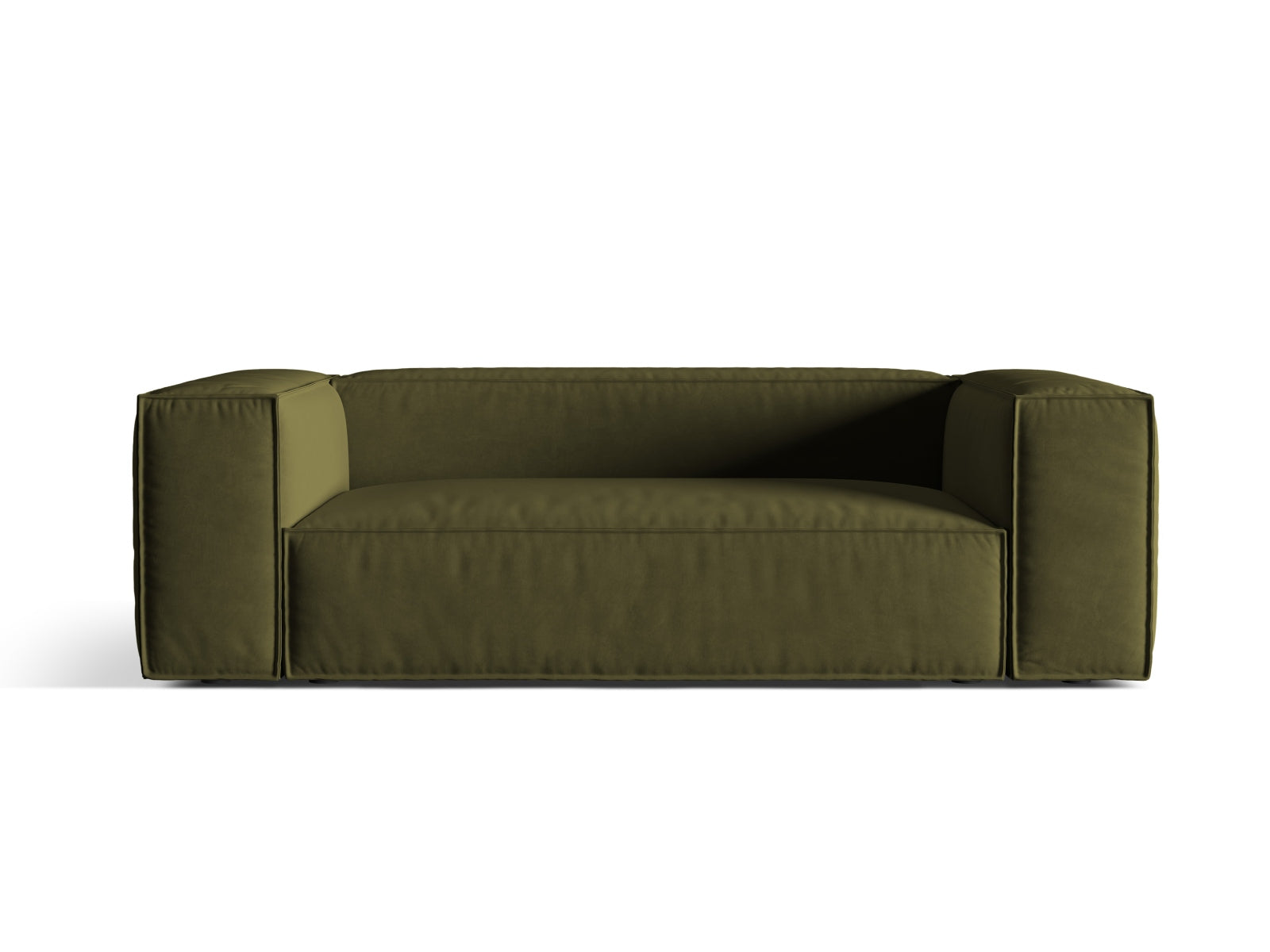 Nuria Velour Sofa 3 Sitzer in Moss Green Melange-Paris präsentiert im Onlineshop von KAQTU Design AG. 3er Sofa ist von Micadoni