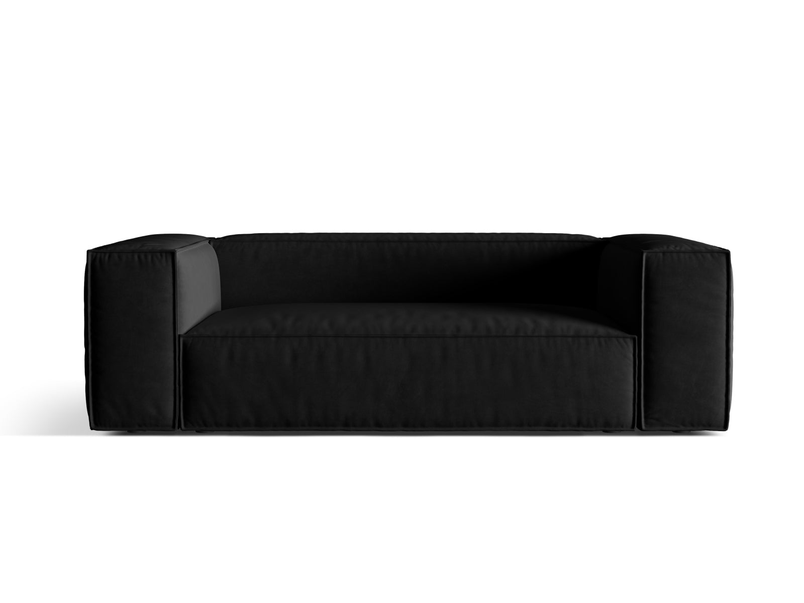Nuria Velour Sofa 3 Sitzer in Black-Paris präsentiert im Onlineshop von KAQTU Design AG. 3er Sofa ist von Micadoni