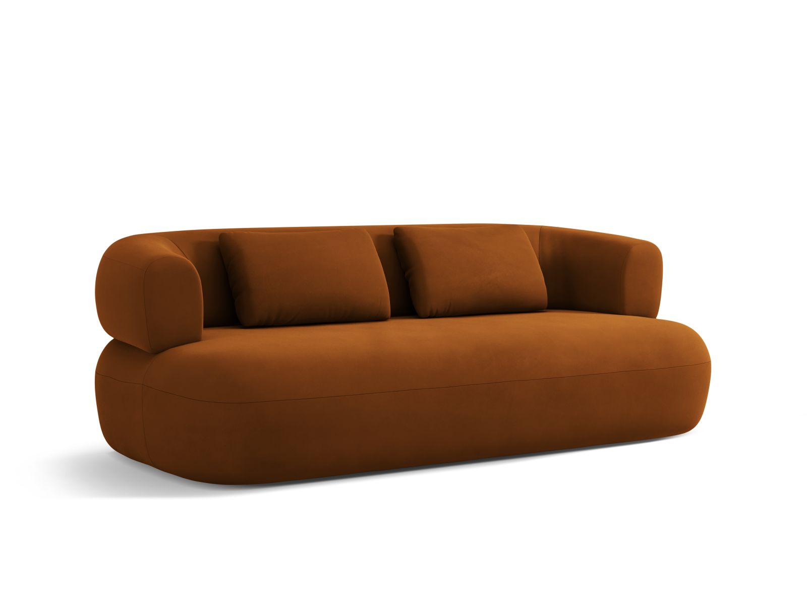 Elegantes 3-Sitzer Sofa Jenny in einem modernen Pink-Ton, ideal für stilvolle Wohnräume und gemütliche Abende.