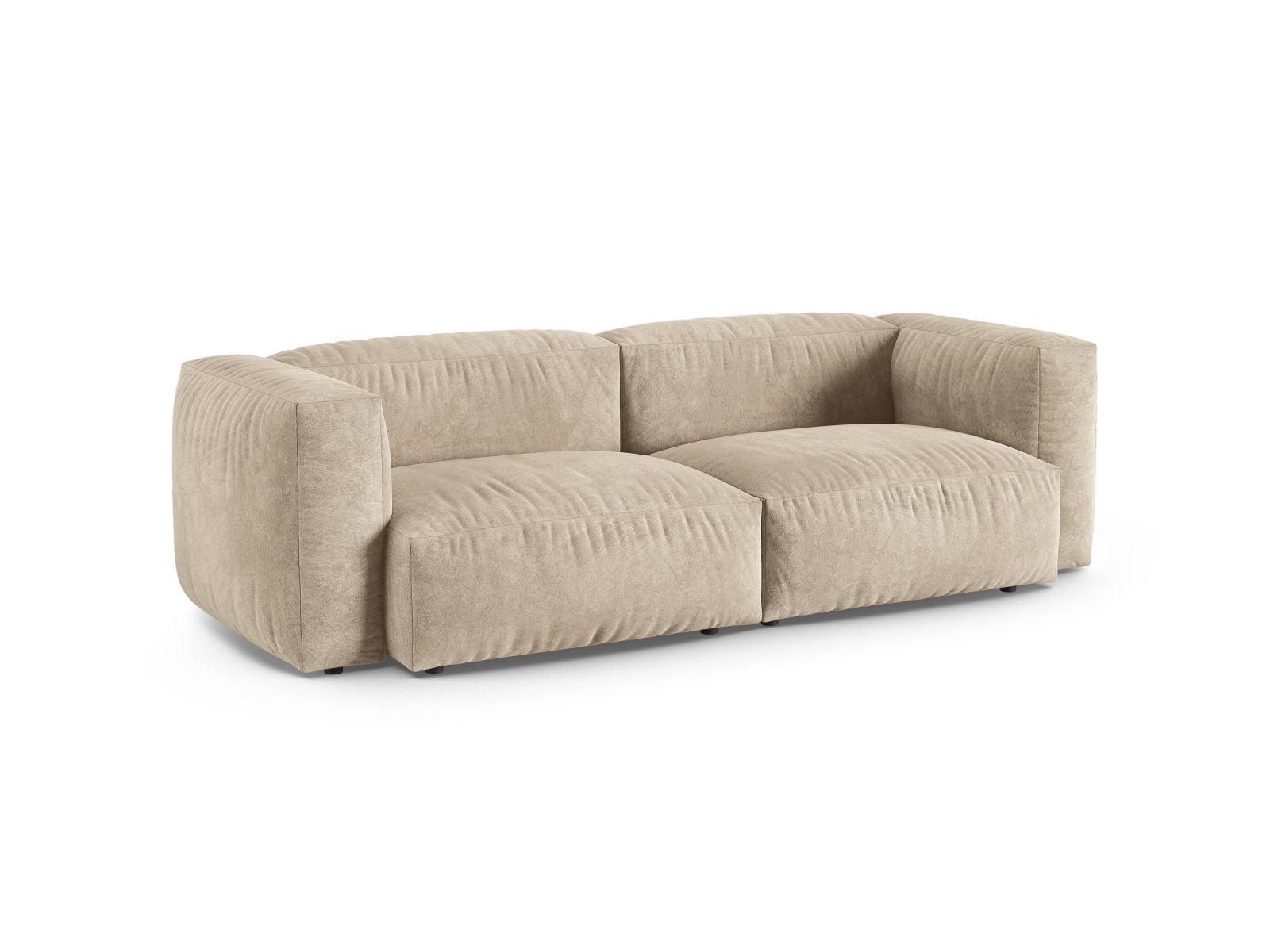 Elegantes 3-Sitzer Sofa XL Martina in hellem Beige, ideal für stilvolle Wohnräume, erhältlich bei KAQTU Design AG.